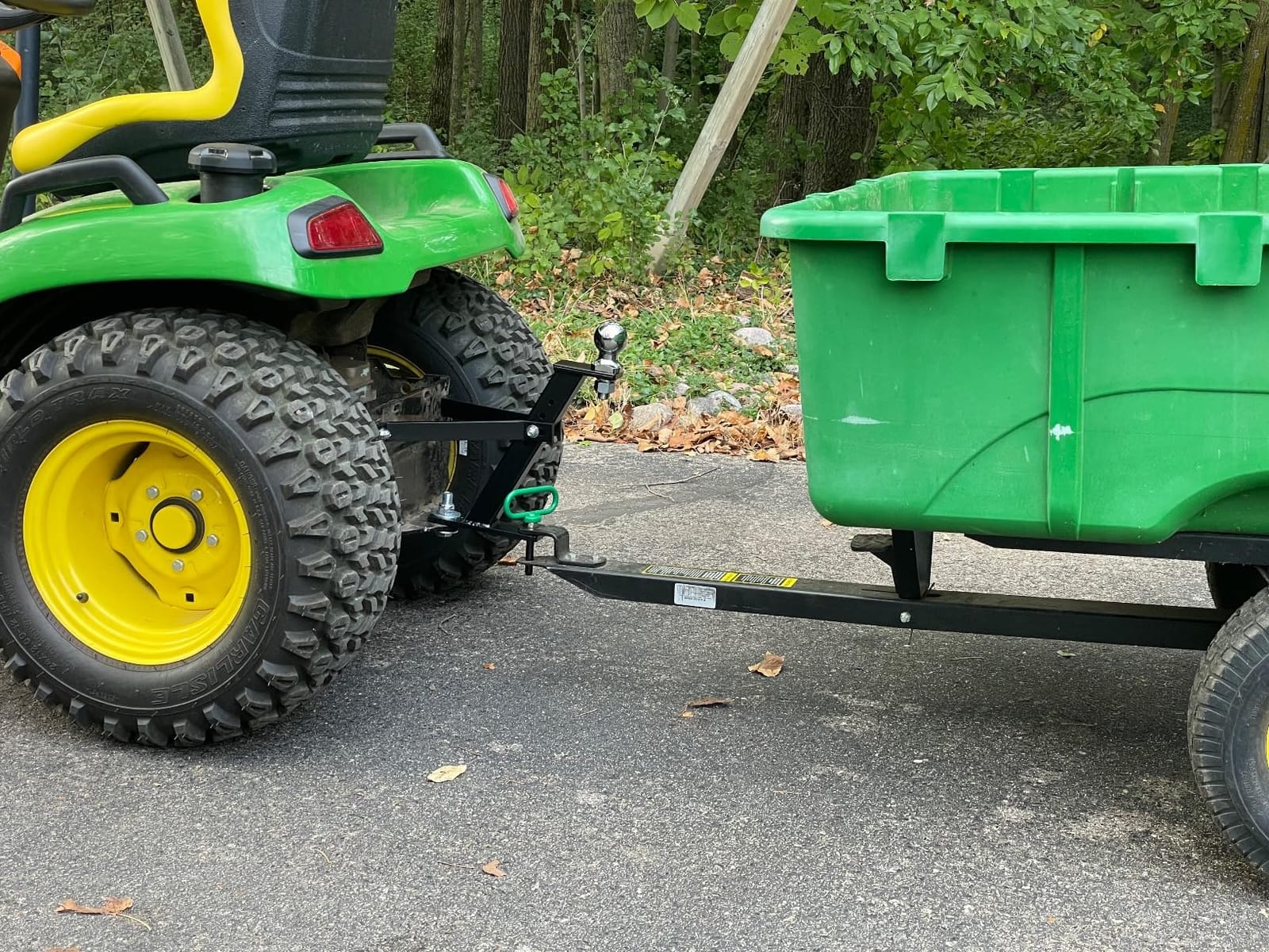 Eapele Trailer Hitch for Lawn Mower, Garden Tractor Trailer Hitch, Solid Iron Construction, Compatible with John Deere Ariens Cub Cadet Poulan Pro Husky Husqvarna Craftsman Riding Mower customer photo 2