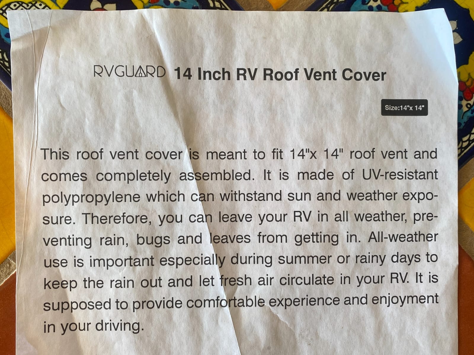 RVGUARD 2 Pack RV Roof Vent Cover 14 Inch, White Universal RV Vent Lid customer photo 2
