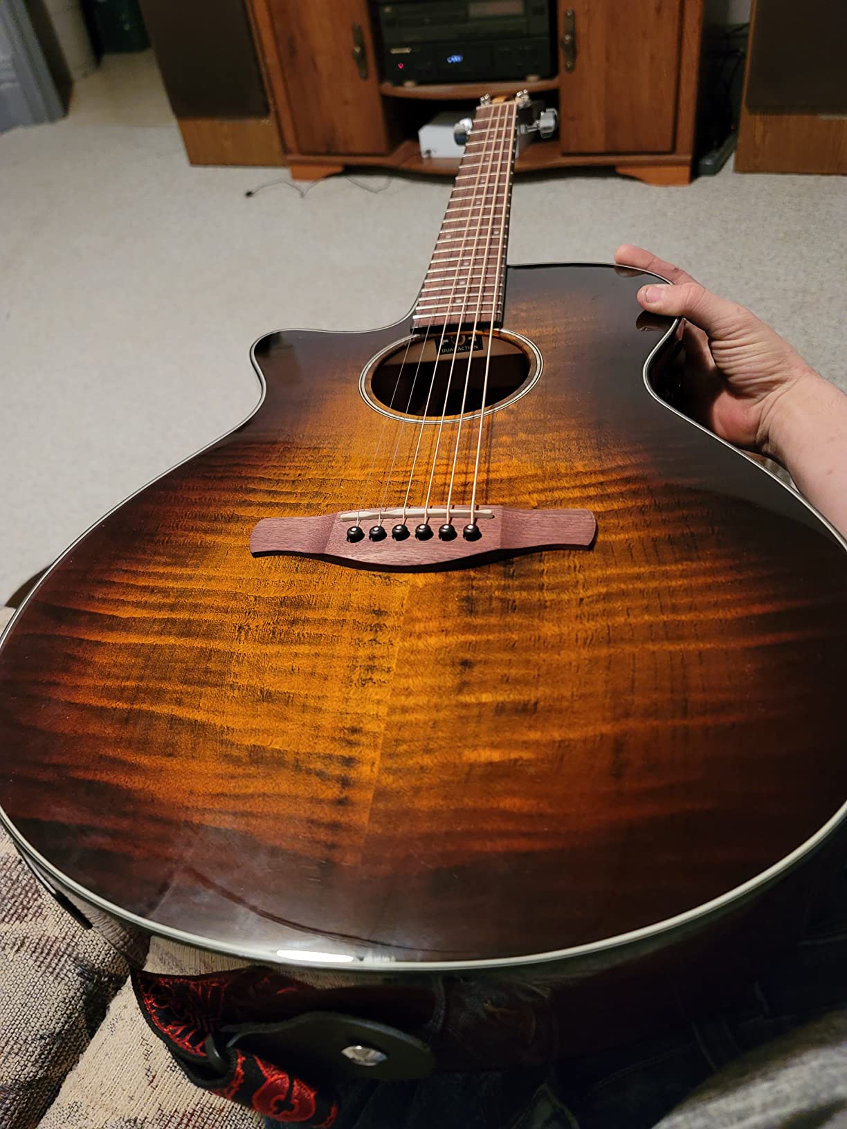 Ibanez AEG70 Acoustic-Electric Guitar - Transparent Charcoal Burst High Gloss customer photo 2