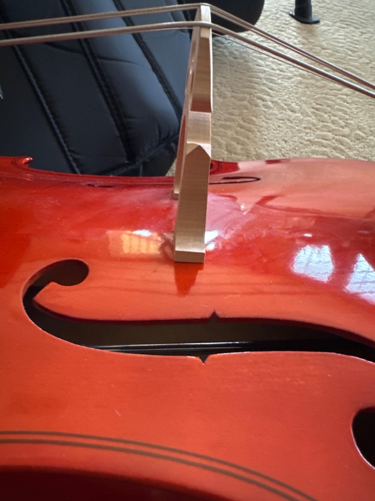 Cecilio 4/4 Full Size Cello with Hard & Soft Case, Stand, Bow, Rosin, Bridge and Extra Set of Strings, CCO-100 customer photo 2