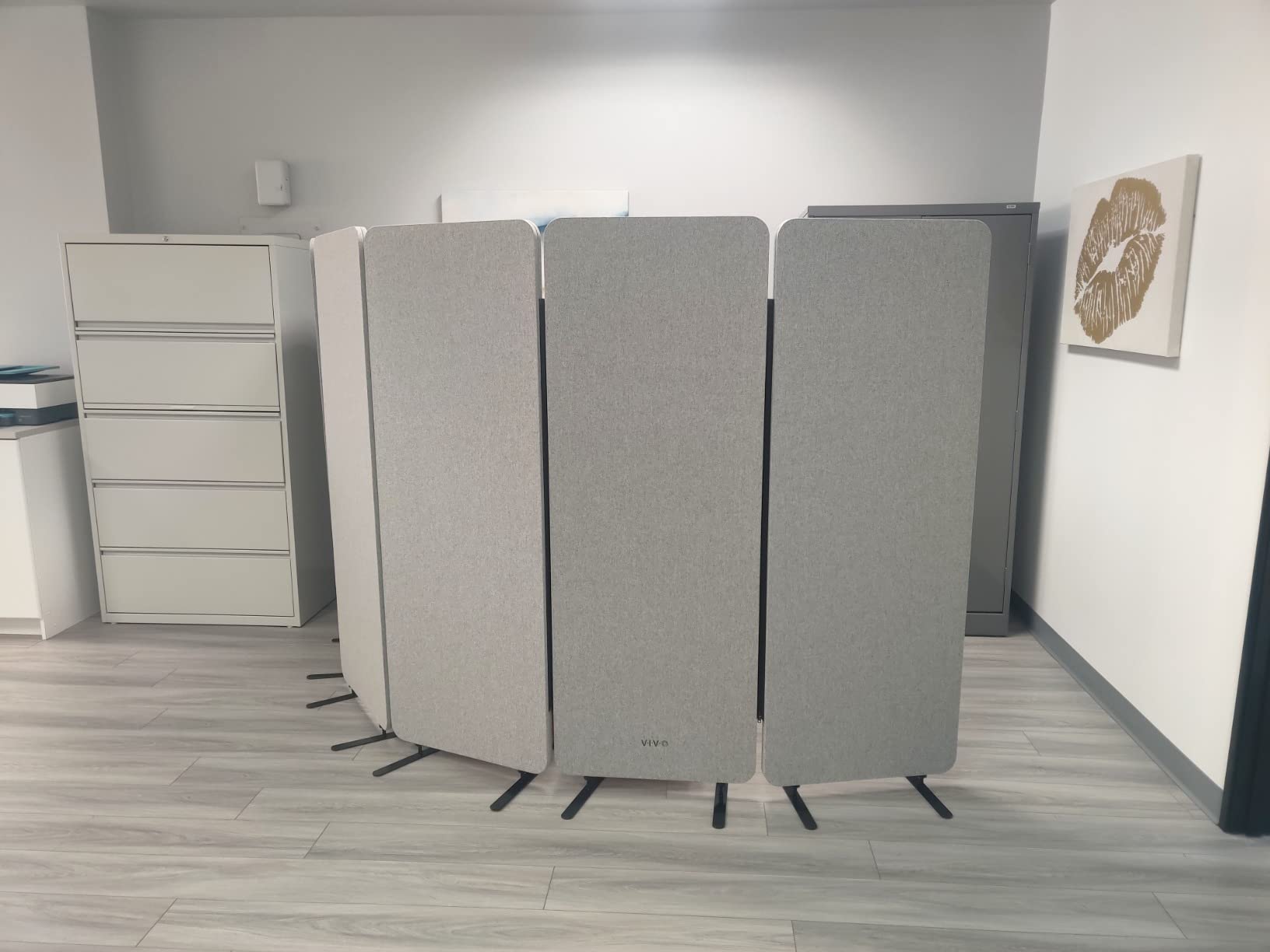 VIVO Gray Freestanding 72 x 66 in Privacy Panel, PP-3-T072G customer photo 2