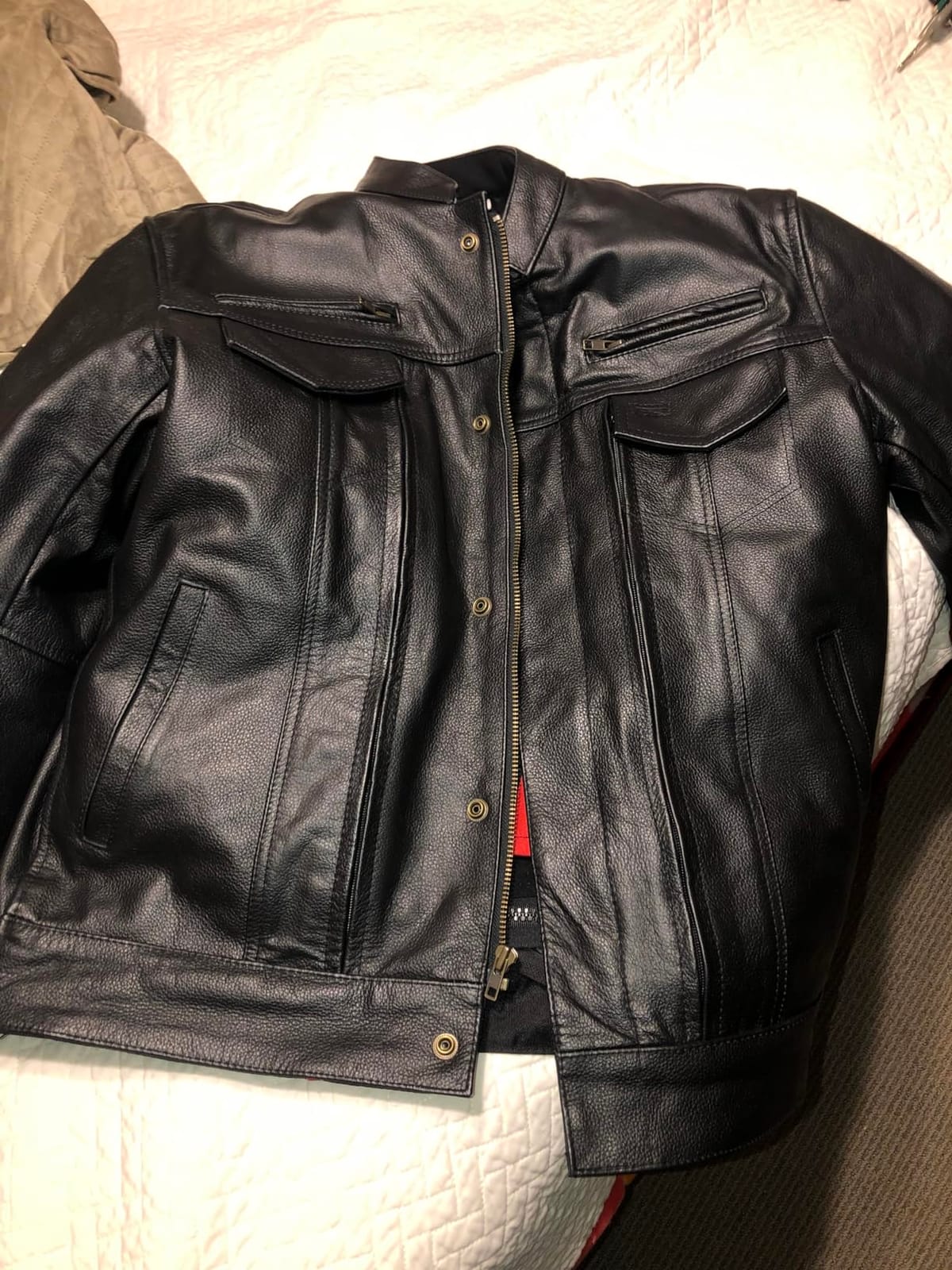 COMMUTER Men's Motorcycle Jacket, Premium Buffalo Leather, CE Armor - Ventilation, Utility Pockets, Cruiser Biker Black L customer photo 1