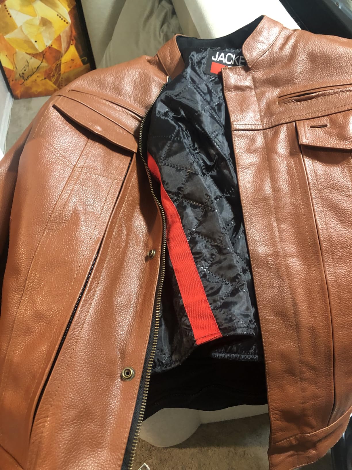 COMMUTER Men's Motorcycle Jacket, Premium Buffalo Leather, CE Armor - Ventilation, Utility Pockets, Cruiser Biker Black L customer photo 2