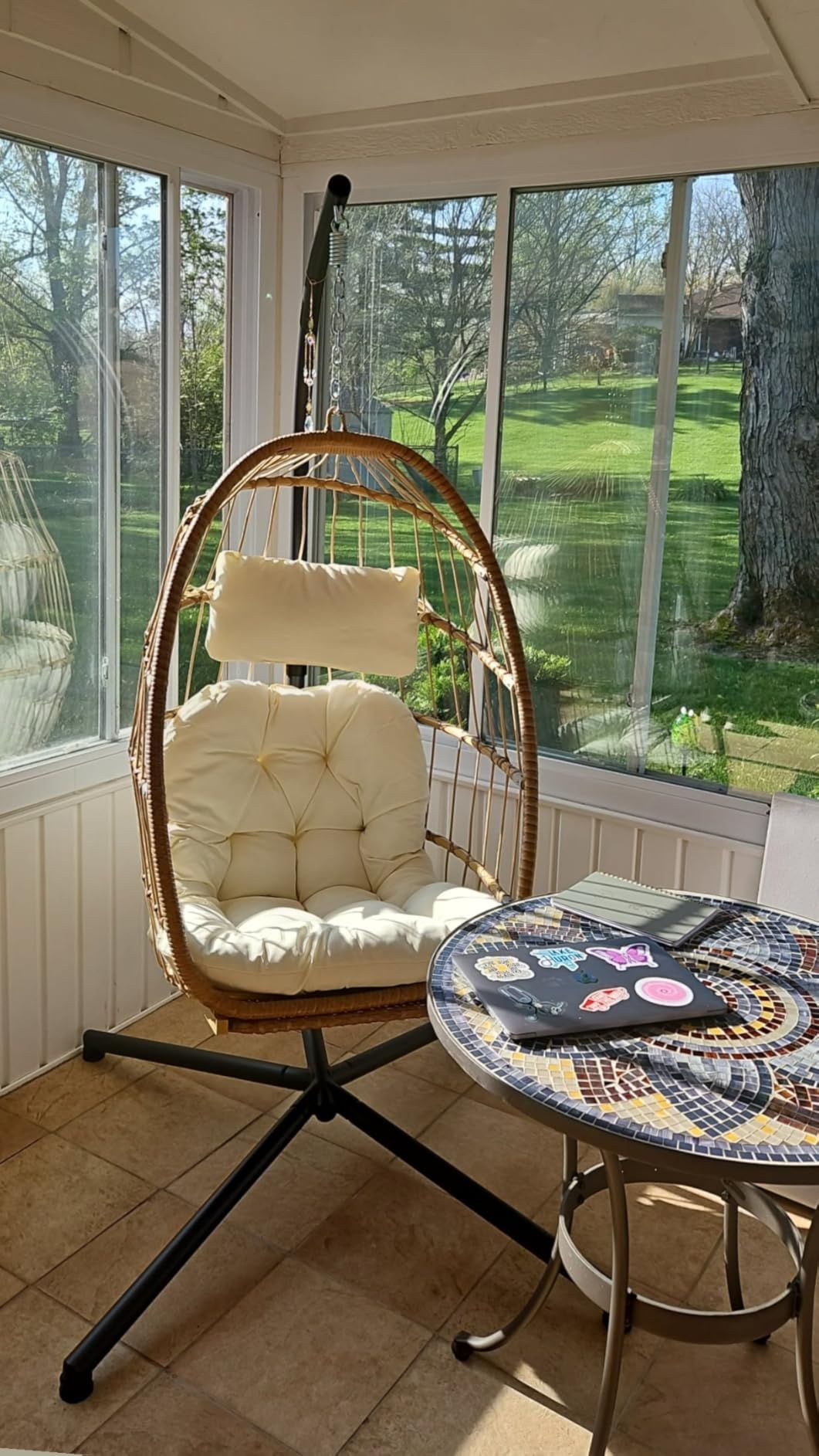 Brafab Swing Egg Chair with Steel Stand for Indoor Outdoor Patio Porch customer photo 1