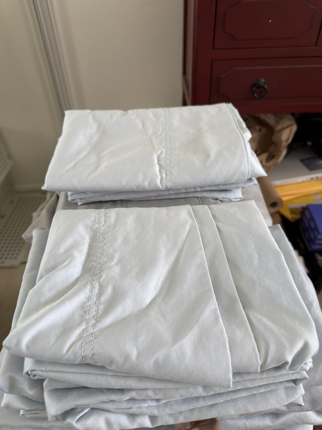 California Design Den Luxury 800 Thread Count King Size Sheets, Dusty Blue customer photo 2