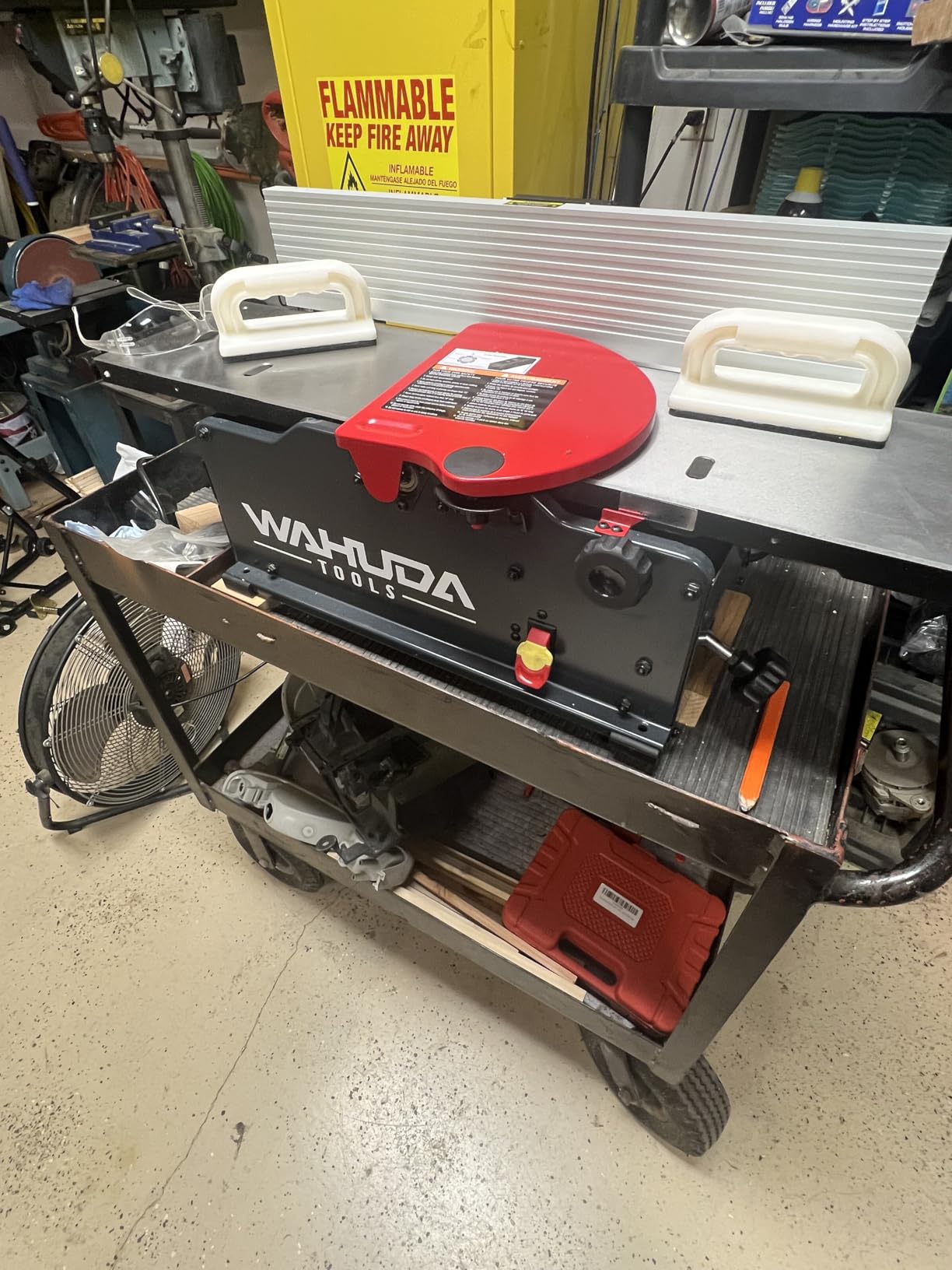 Wahuda Tools Jointer - 8-inch Benchtop Wood Jointer, Spiral Cutterhead Portable Jointer, Cast Iron Tables w/Pull Out Extensions, 4-Sided Carbide Tips & 10amp Motor, Woodworking Tools (50180CC-WHD) customer photo 1