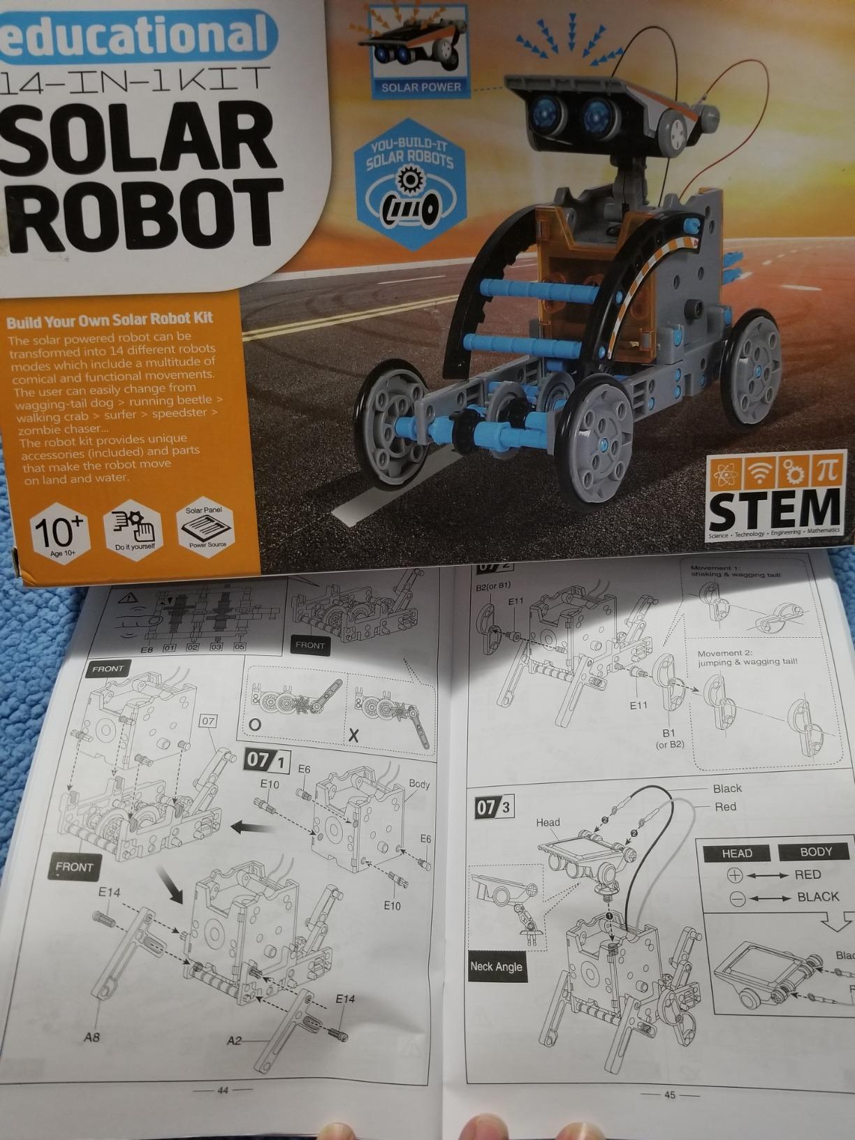 Solar Robot Kit, 14-in-1 STEM Building Toy for Kids DIY Science Robotic Set customer photo 2