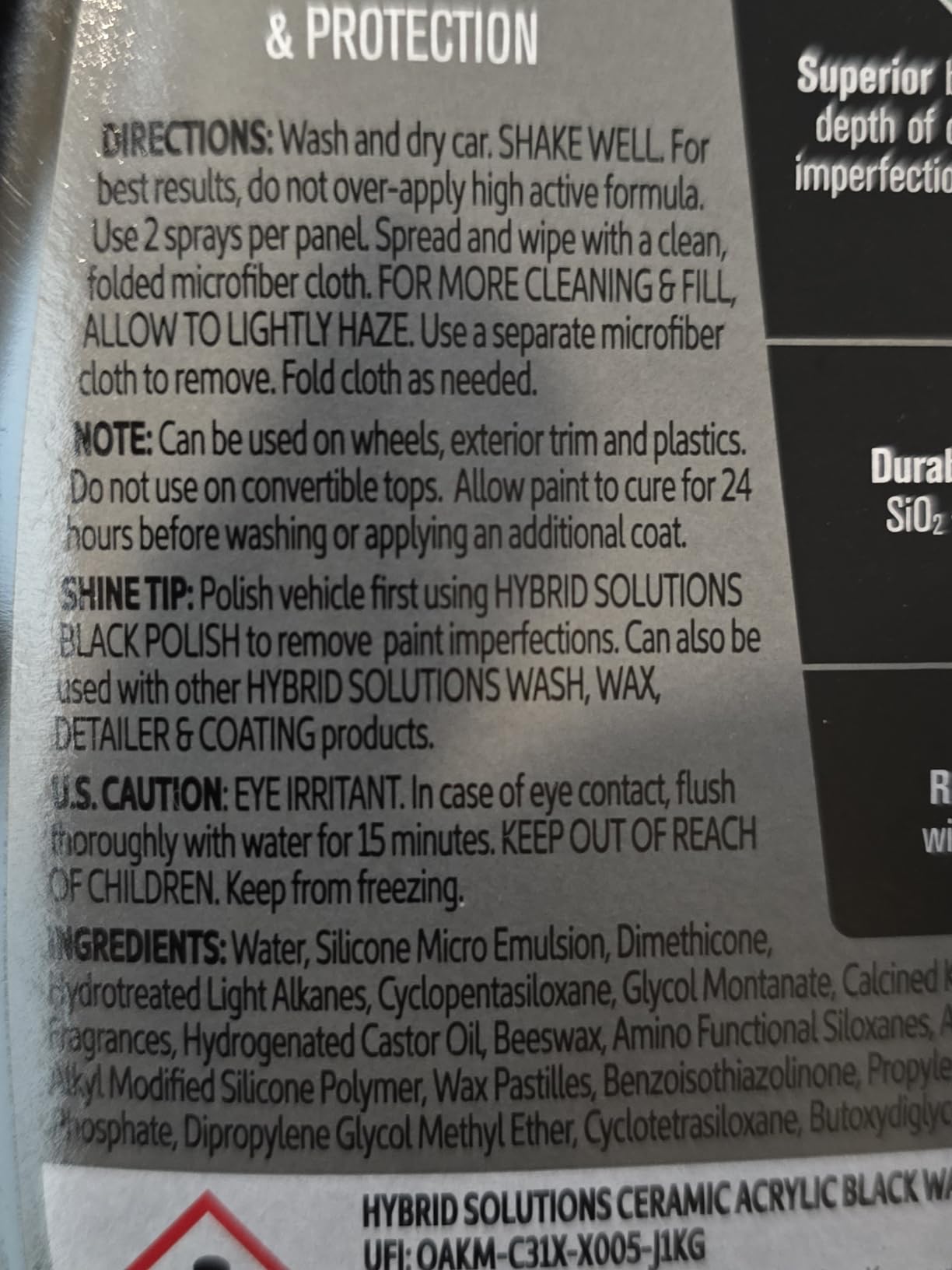 Turtle Wax Hybrid Solutions Ceramic Black Car Wax Spray, 16 oz. (Pack of 1) customer photo 1