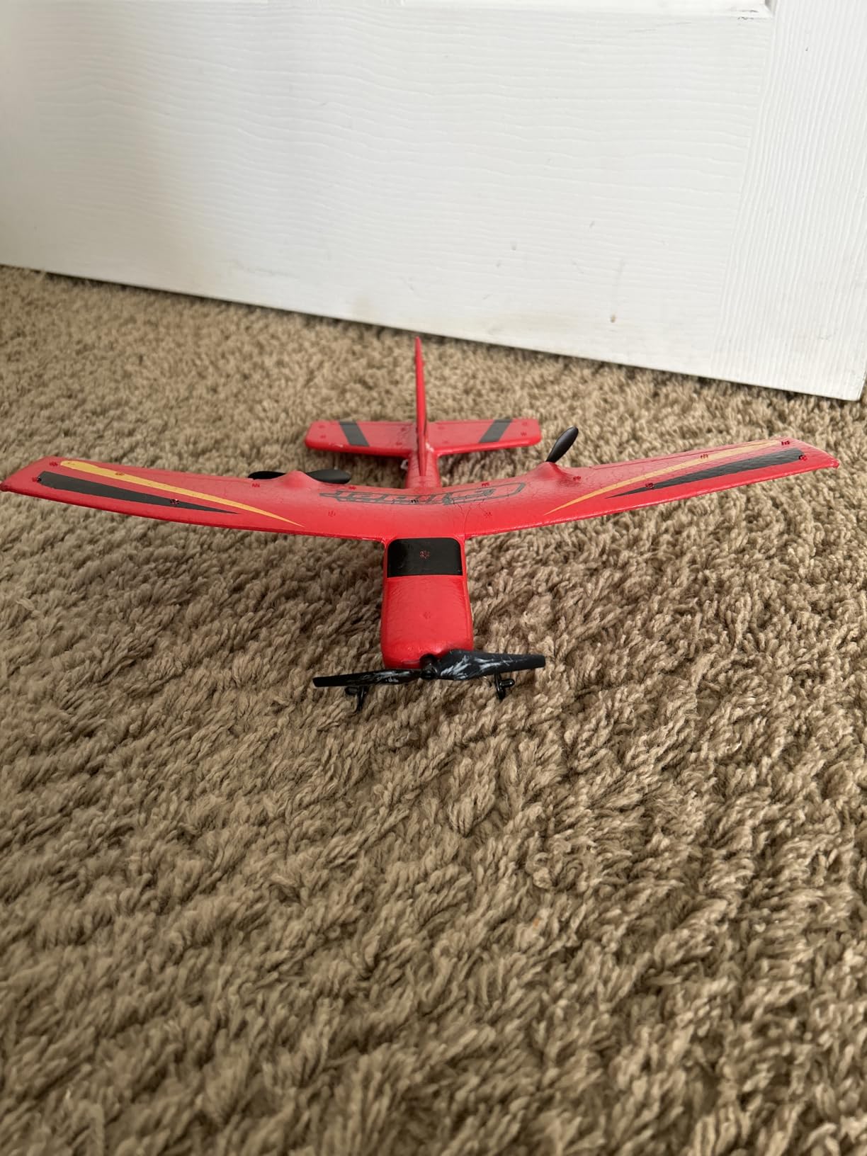 HAWK'S WORK 2 CH RC Airplane, RC Plane Ready to Fly, 2.4GHz Remote Control Airplane, Easy to Fly RC Glider for Kids & Beginners (Red) customer photo 2