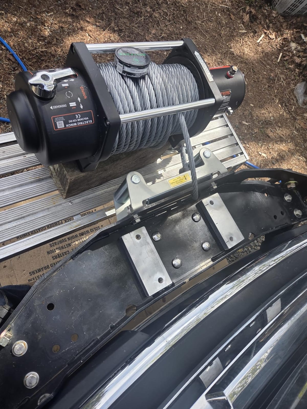 VEVOR Truck Winch 12000lbs Electric Winch 85ft/26m Steel Cable 12V Power Winch Jeep Winch with Wireless Remote Control and Powerful Motor for UTV ATV & Jeep Truck and Wrangler in Car Lift | For Off-Road, SUV, Jeep, Trailer, Boat and Towing, Roller Fairlead, with Wireless & Wired Remote Control, IP55 Waterproof customer photo 1