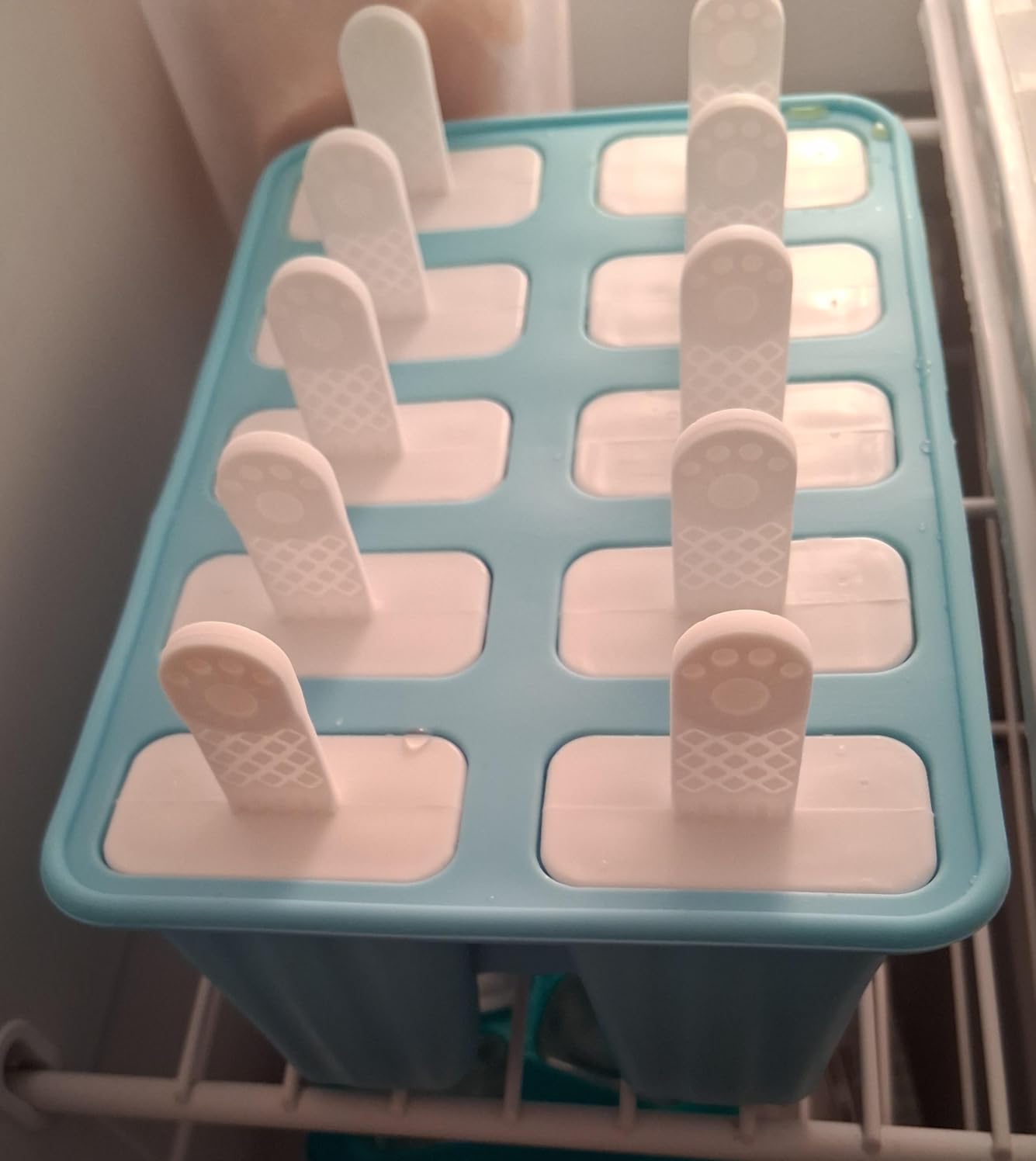 Popsicle Mould，Popsicle Maker Popsicle Molds 6 Pieces Silicone Ice Pop Molds BPA Free Popsicle Mold Reusable Easy Release Ice Pop Make (Blue) customer photo 1