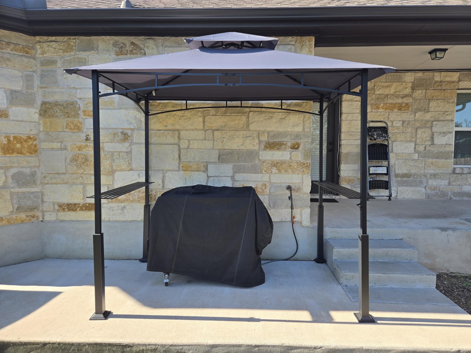 ABCCANOPY 8x5 Grill Gazebo BBQ Shelter with 2 LED Lights, Dark Gray customer photo 1