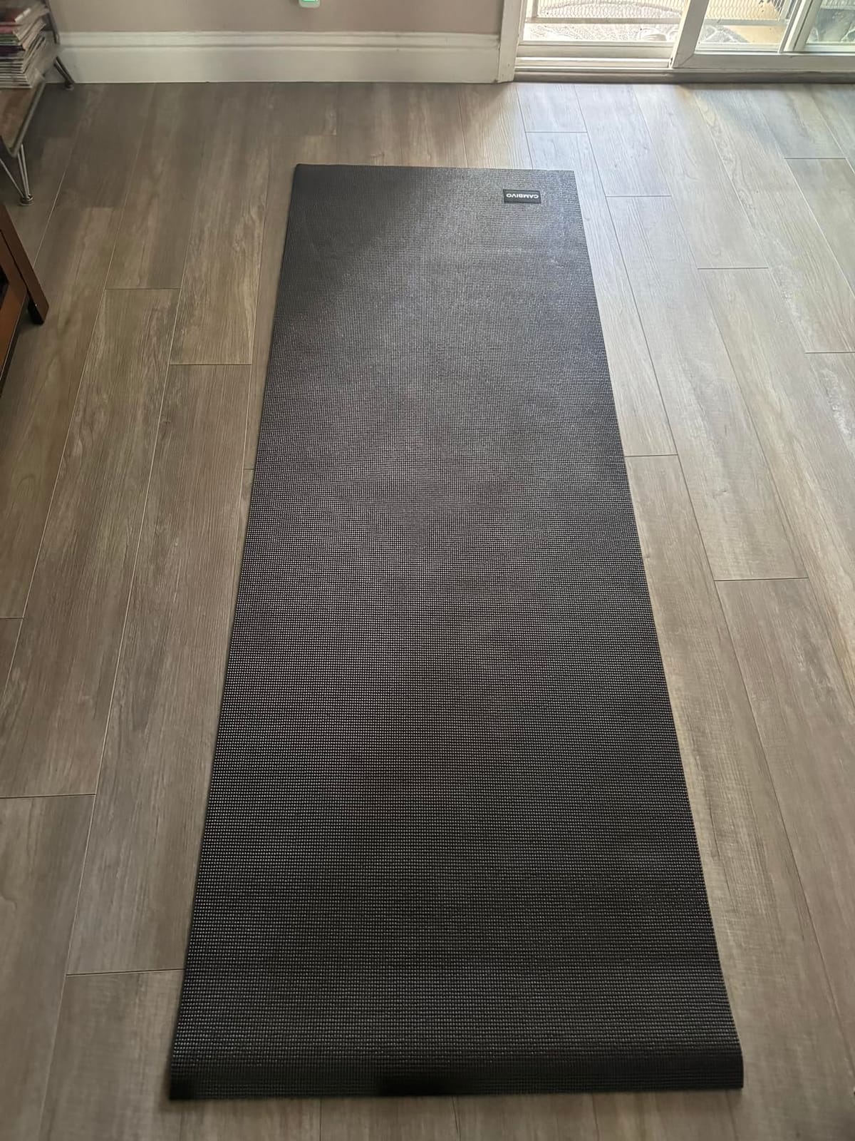 CAMBIVO Extra Long Wide Yoga Mat, Thick PVC Workout Mat | For tall and plus-size, cushioned PVC with non-slip bottom, for home gym pilates barefoot and bodyweight training customer photo 2