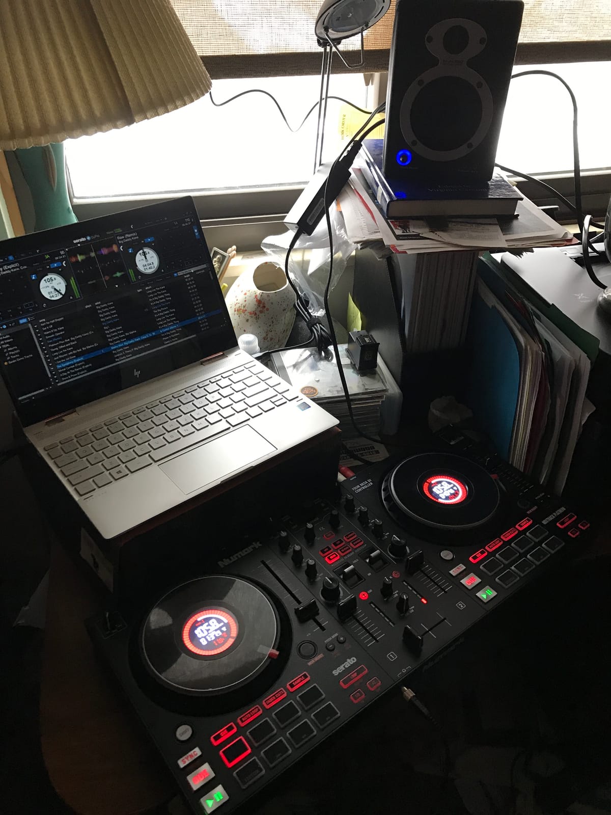 Numark Mixtrack Platinum FX DJ Controller | 4-Decks, 3-Band EQ DJ Mixer, Jog Wheel Displays, 16 Pads, 2 Effects Paddles, Audio Interface, Serato DJ Lite customer photo 2