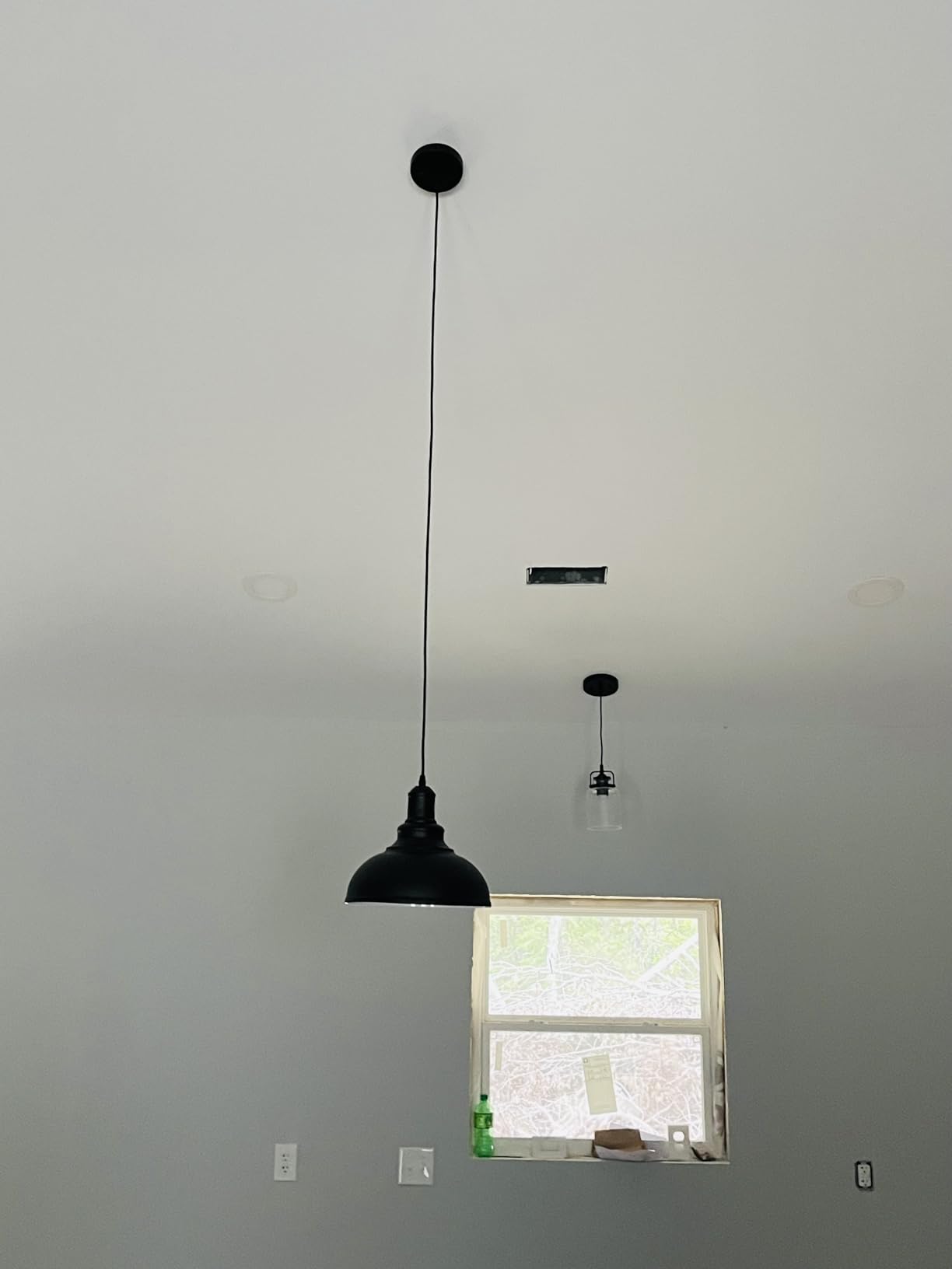 LOEHINLE Pendant Lighting Vintage Industrial Fixtures, Black Metal Farmhouse Lights, Ceiling Lamp for Kitchen Home Island Dining Room Bedroom, 11.4 inches customer photo 2
