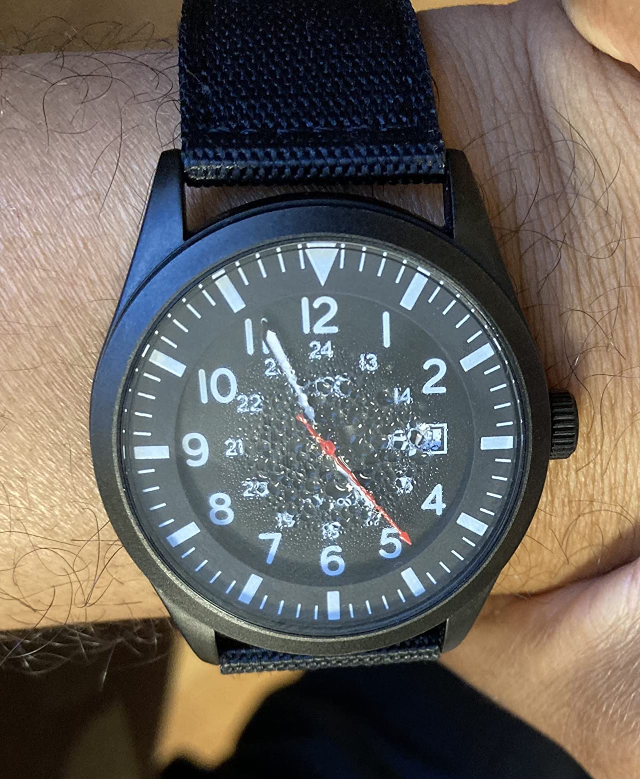 Infantry Mens Military Field Watch, Easy Read Large Face, 12/24H Nylon Band customer photo 1