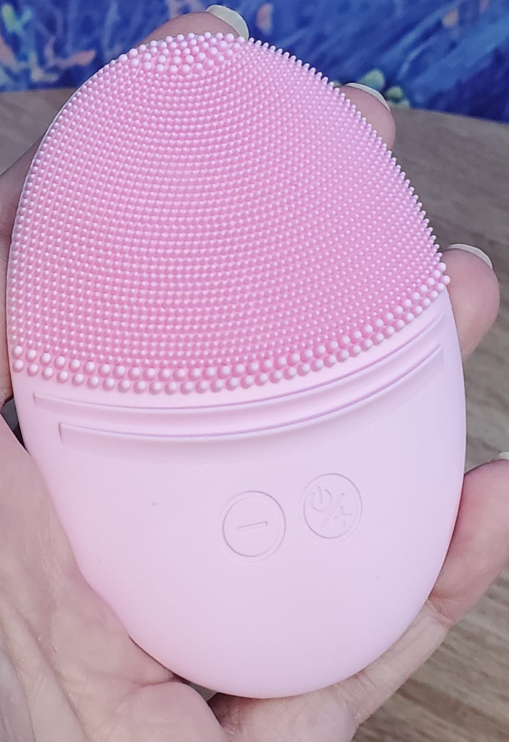 EZBASICS Silicone Facial Cleansing Brush, IPX7 Waterproof, Violet customer photo 1