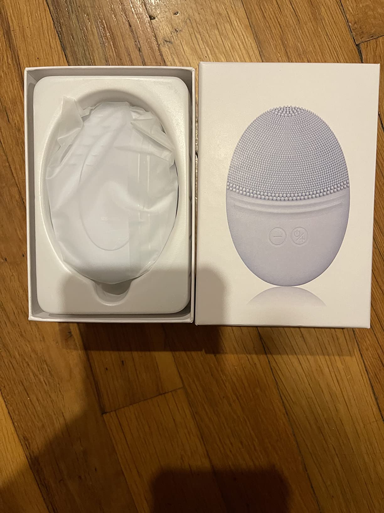 EZBASICS Silicone Facial Cleansing Brush, IPX7 Waterproof, Violet customer photo 2
