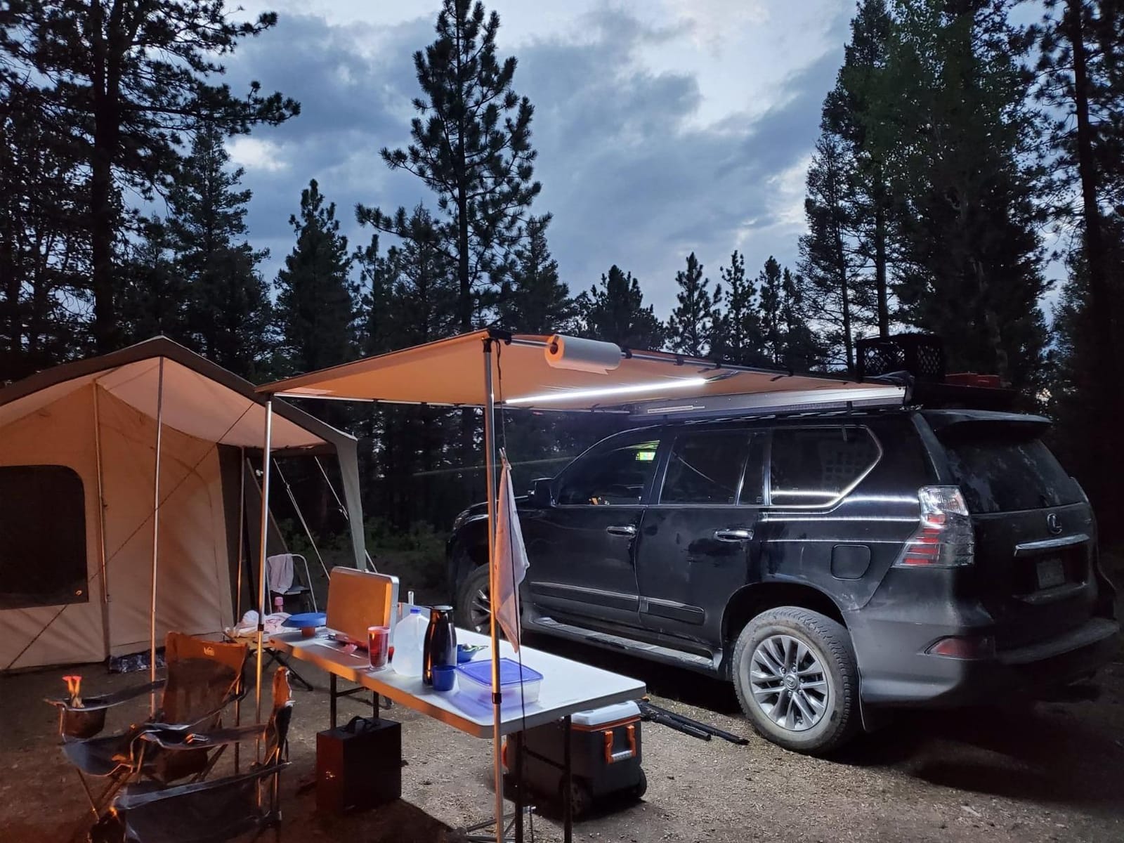 ARB 4x4 Accessories 814410 Retractable Awning with Led Light Strip Included 2500x2500mm 8.2 Feet, Ideal for Camping, Roadtrips, Outdoor Trips, Travel, Expeditions, RV, Camper, 4x4 and SUV customer photo 1