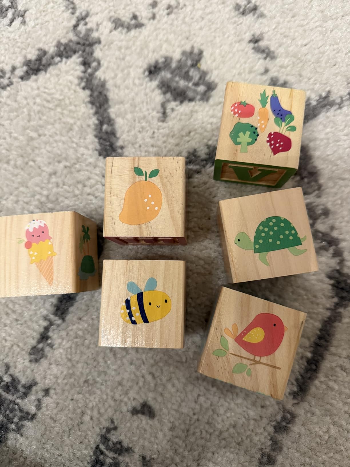 ABC Wooden Building Blocks for Toddlers 1-3 Large, 26 PCS Alphabet & Number Stacking Blocks, Educational Learning Toys for Boys Girls Kids Gifts 1.65'' customer photo 2