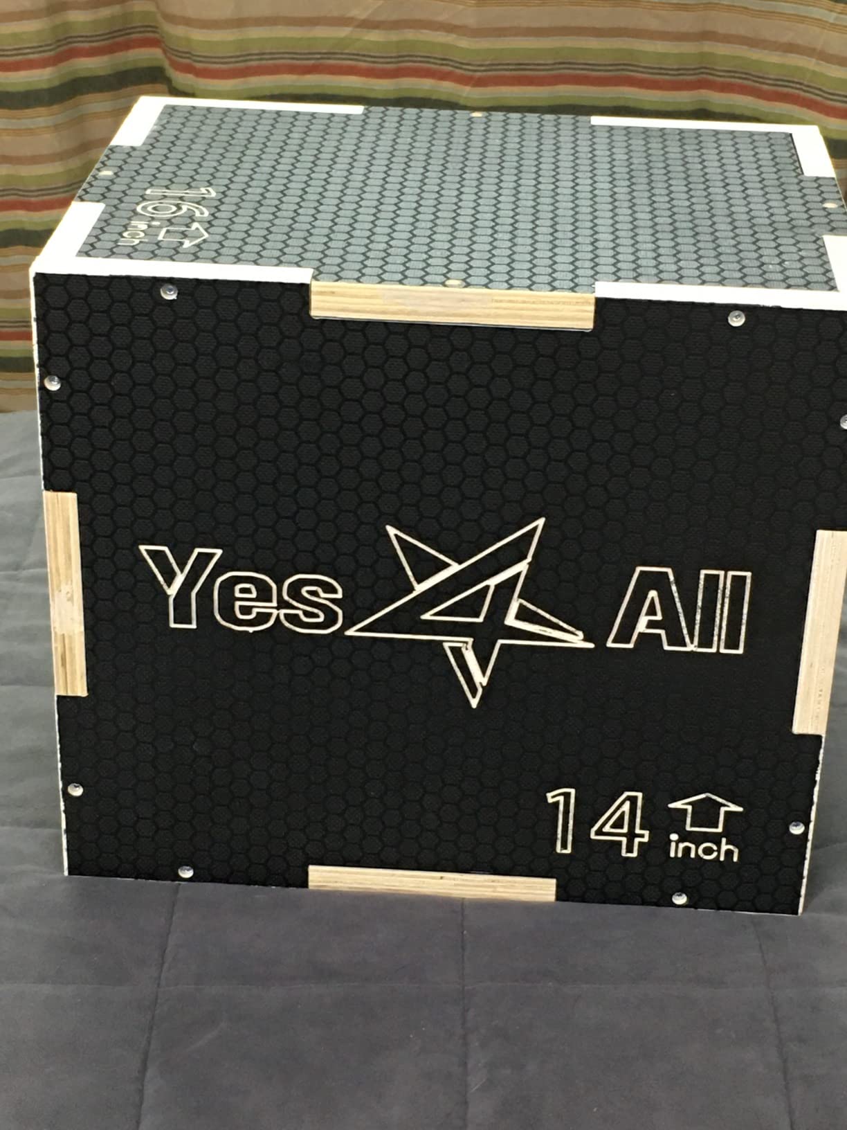 Yes4All 3 in 1 Non-Slip Wooden Plyo Box, Step Up Box for Workout, Plyometric Jump Box for Skipping, Jumping, Lunges, Squats, Dips customer photo 1