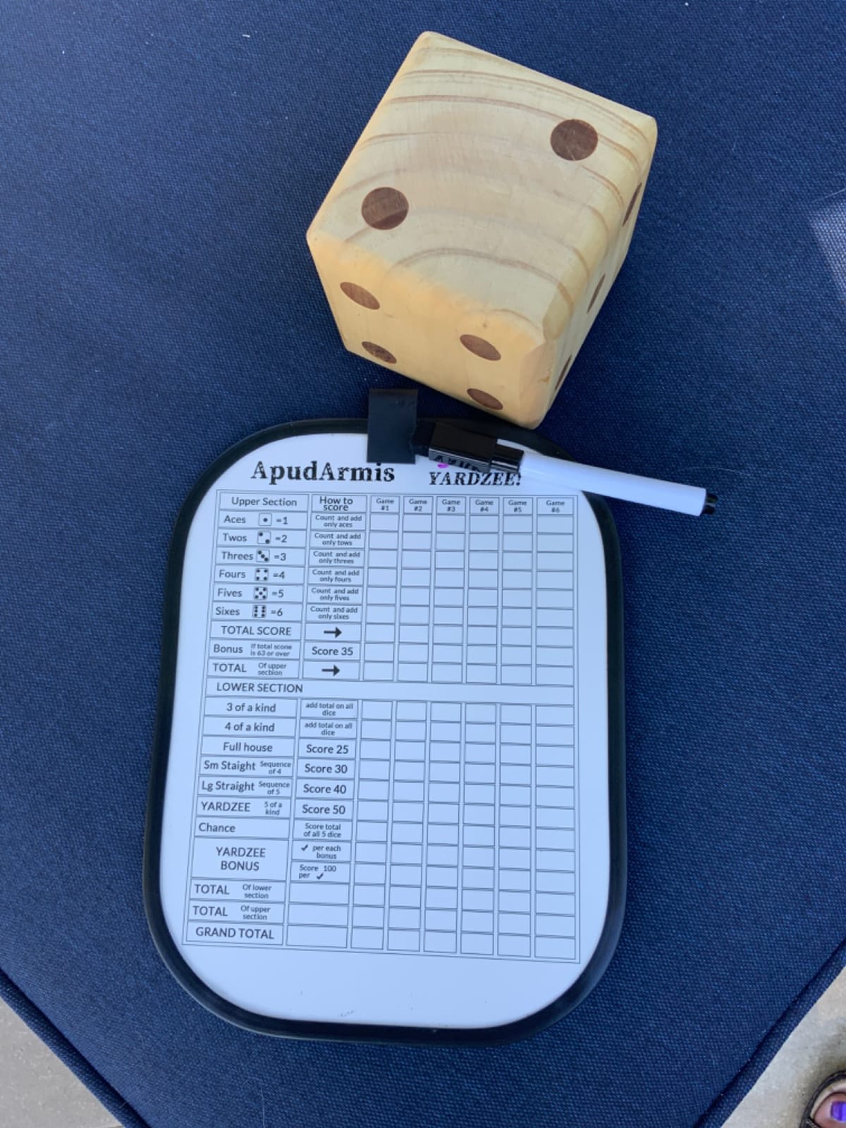ApudArmis Giant Wooden Yard Dice, 3.5In Pine Lawn Game for Family customer photo 2
