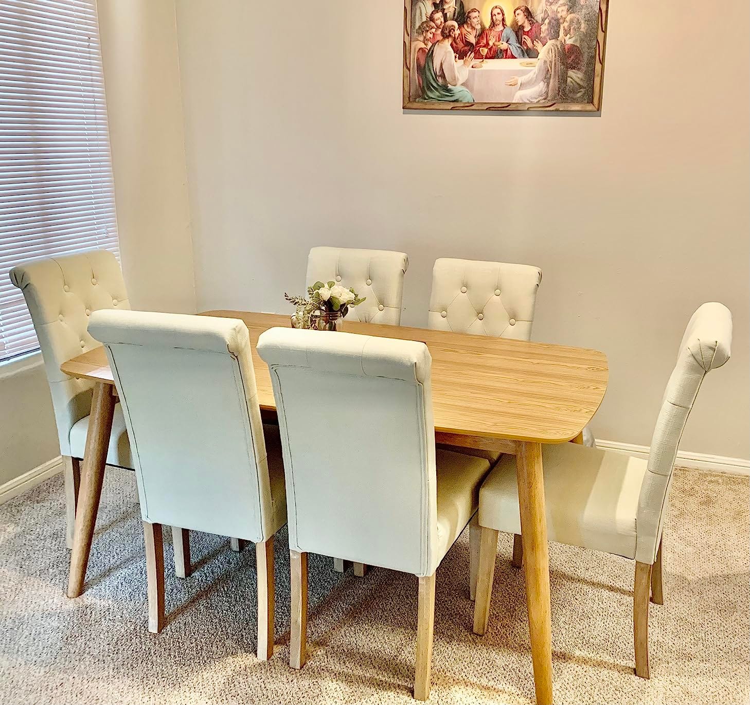 Yaheetech Dining Chairs Set of 2 Modern Upholstered Parson Chairs Dark Gray customer photo 1