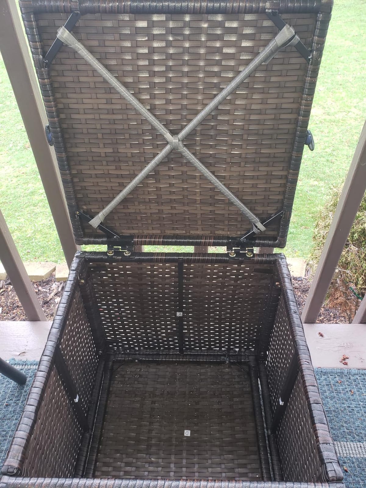 Tangkula 2 Pieces Outdoor Patio Ottoman, All Weather Rattan Wicker Ottoman Seat, Patio Rattan Furniture, Outdoor Footstool Footrest Seat w/Removable Cushions customer photo 1