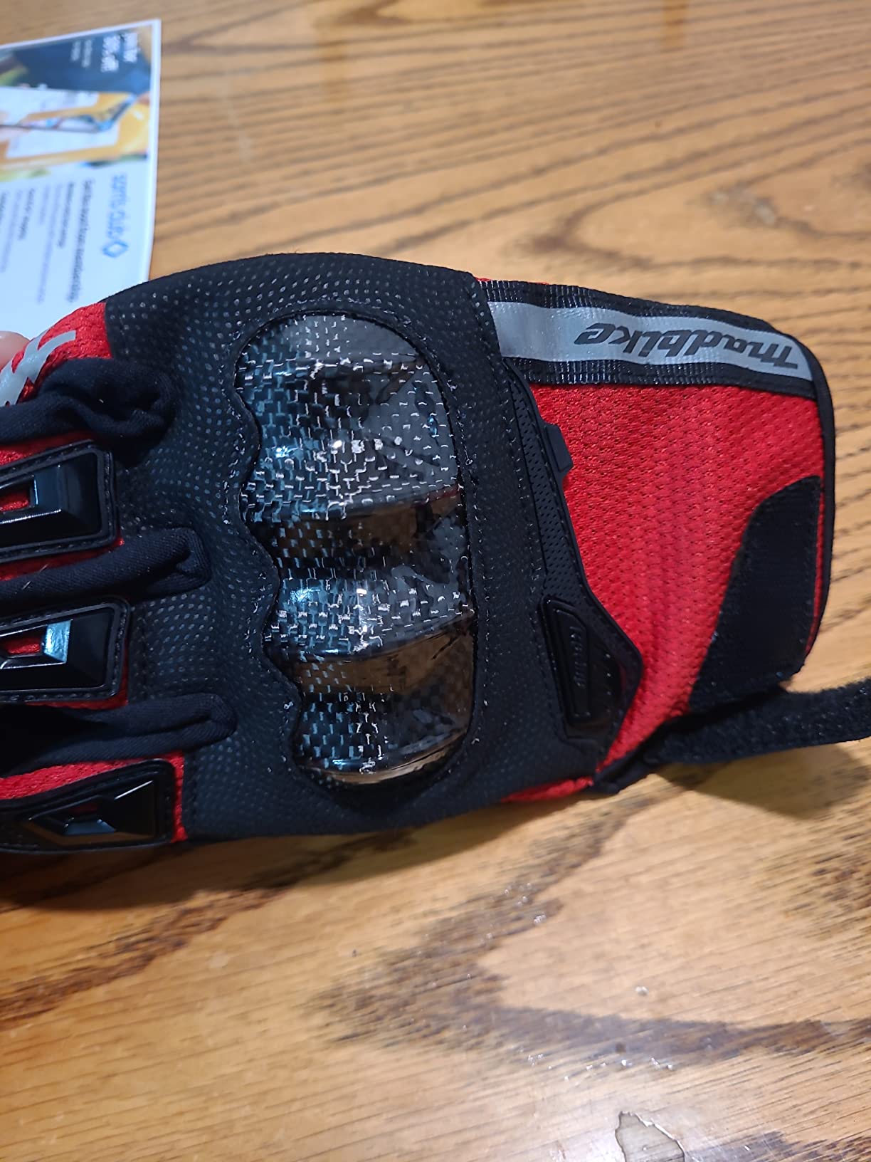 MADBIKE Motorcycle Gloves Touchscreen Motocross Dirt Bike Riding Glove with Carbon Fiber Protective Hard Knuckles for Men Women Model MD66 customer photo 2