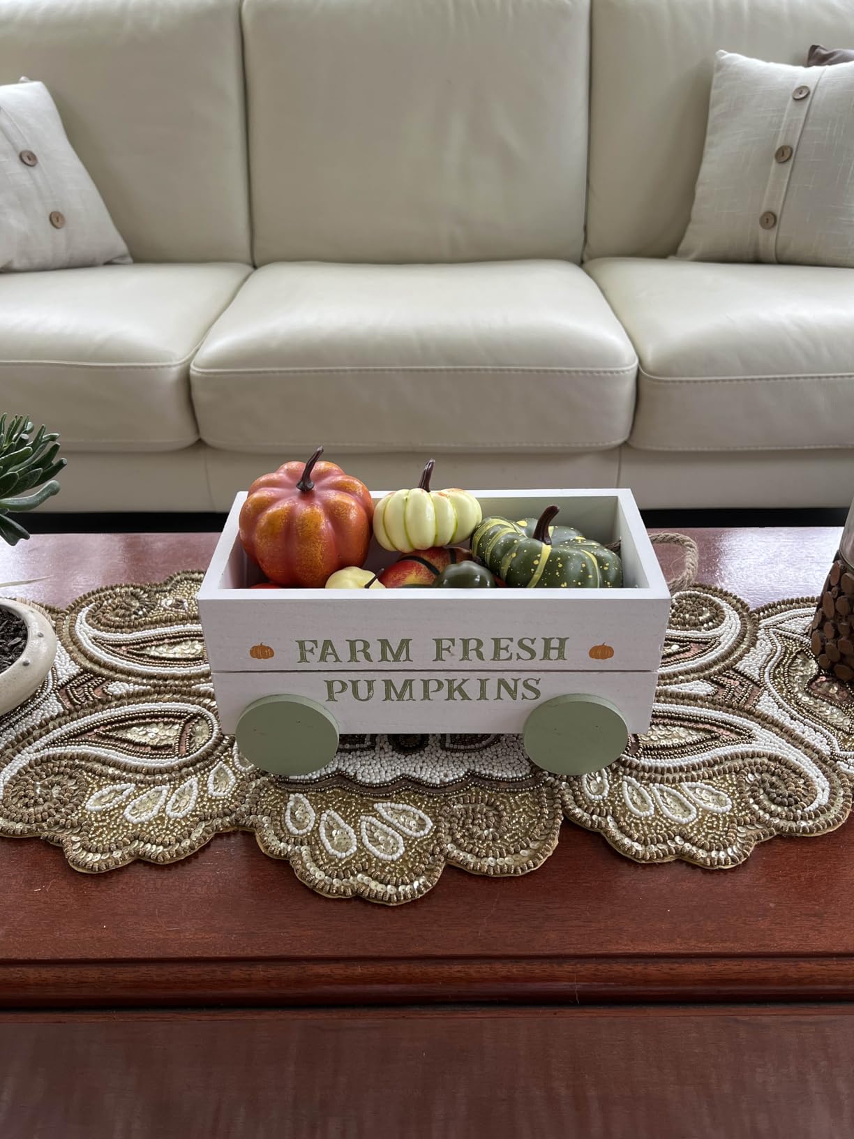 HAKACC 14 PCS Artificial Mixed Pumpkins for Decorating, Fake Pumpkins customer photo 2