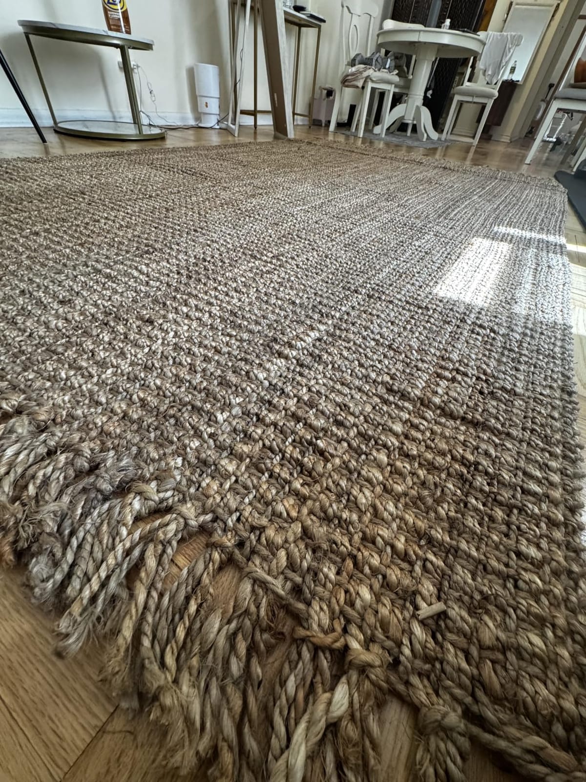 nuLOOM Daniela Off White Solid Flatweave Area Rug, 6' Square customer photo 1