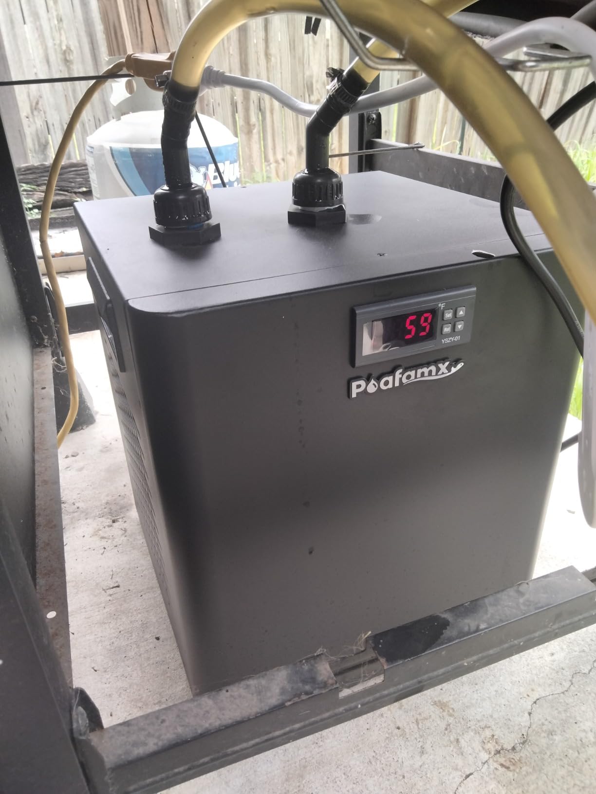 Poafamx 1/3 HP Aquarium Chiller, Quiet Fish Tank Water Chiller 40-80 Gal customer photo 1