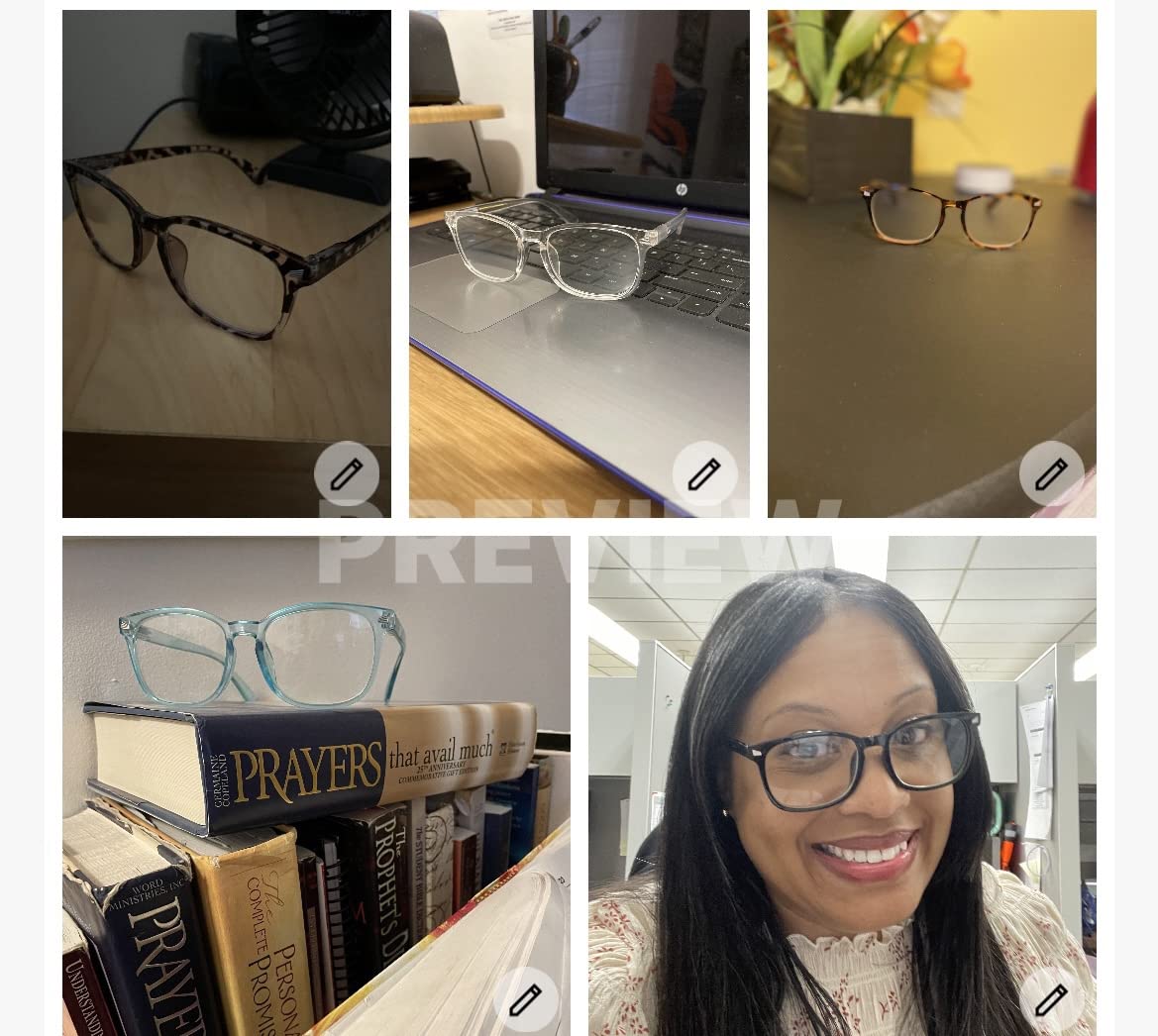 CCVOO Reading Glasses for Women with Blue Light Filter customer photo 1