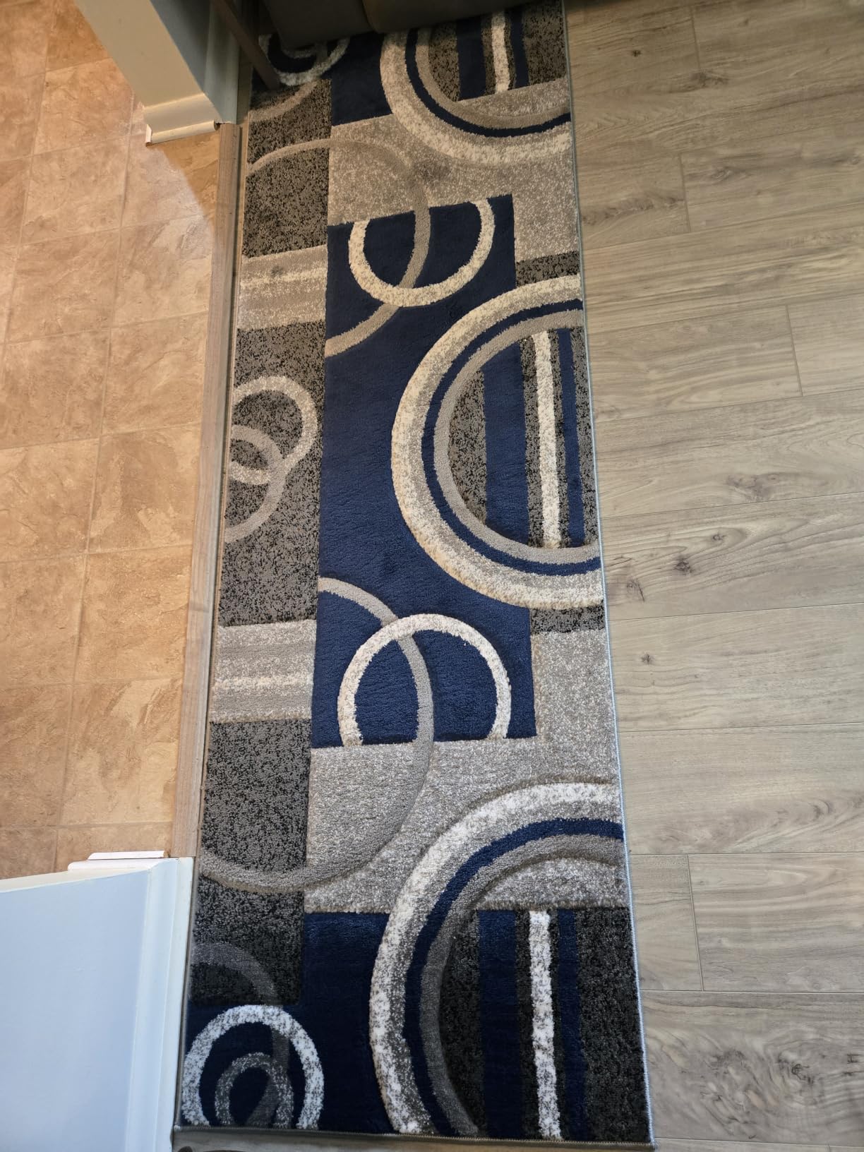 GLORY RUGS Area Rug Modern 8x10 Grey Black Circles Geometry Soft Hand Carved Contemporary Floor Carpet Fluffy Texture for Indoor Living Dining Room and Bedroom Area customer photo 1