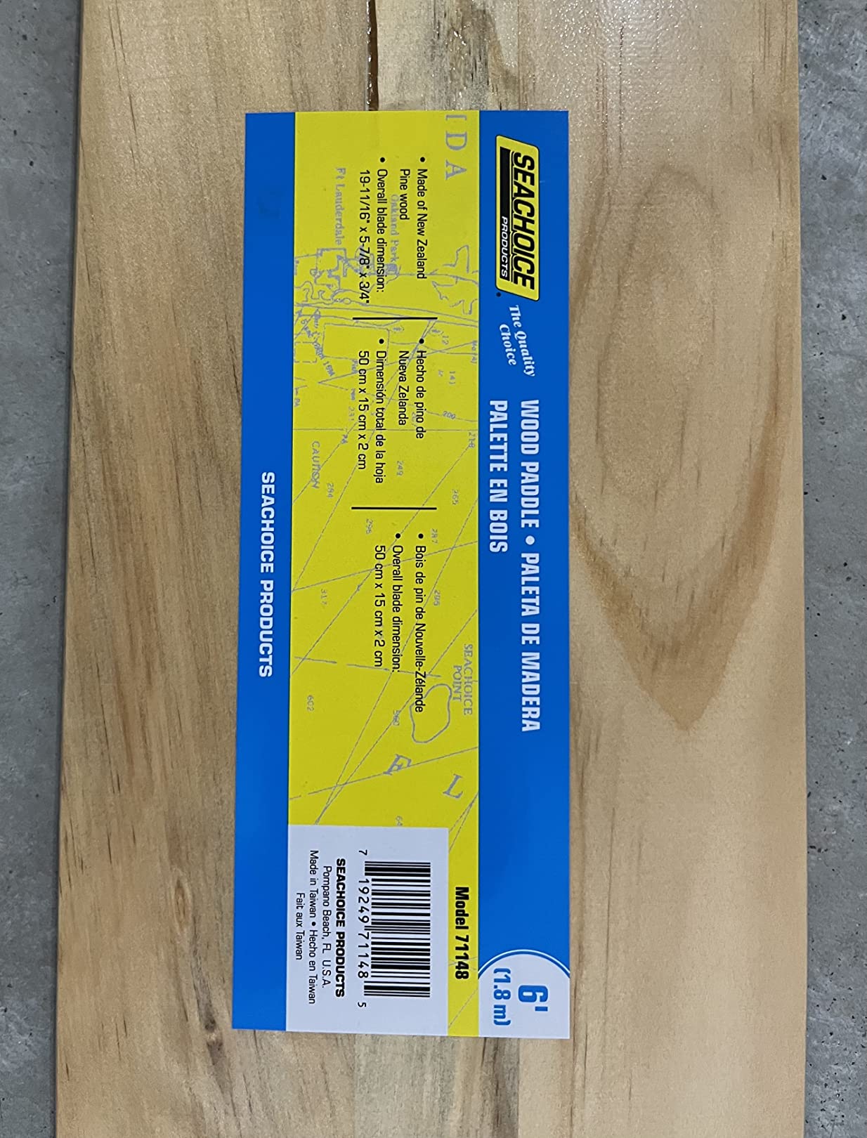 Seachoice Wood Paddle, New Zealand Construction, Wide Top Hand Grip, Clear Finish, Various Sizes customer photo 1