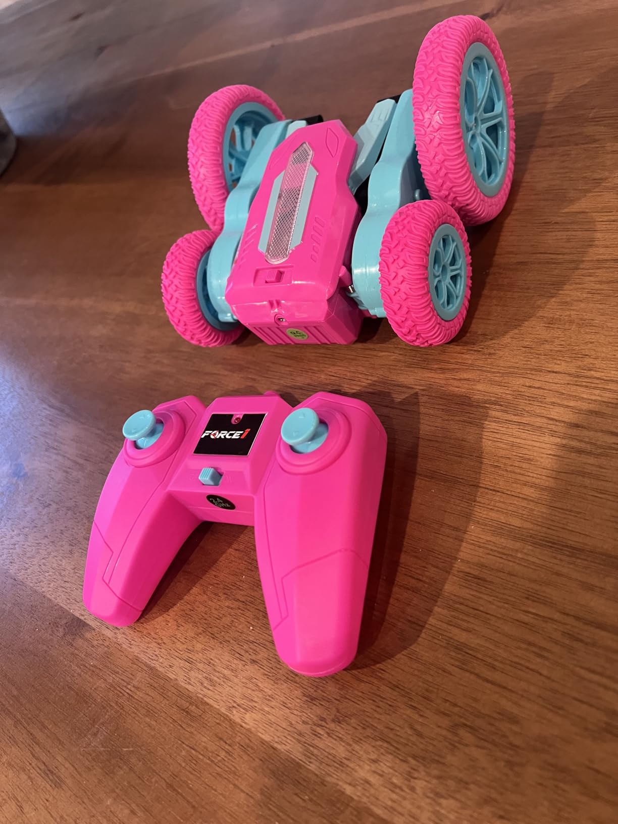Force1 Tornado Blue LED Remote Control Car for Kids- Double Sided Driving Fast RC Cars 360 Flips, Outdoor 4WD Off Road Stunt RC Car, All Terrain Tires, RC Crawler Rechargeable Battery, 2.4GHz Remote customer photo 1