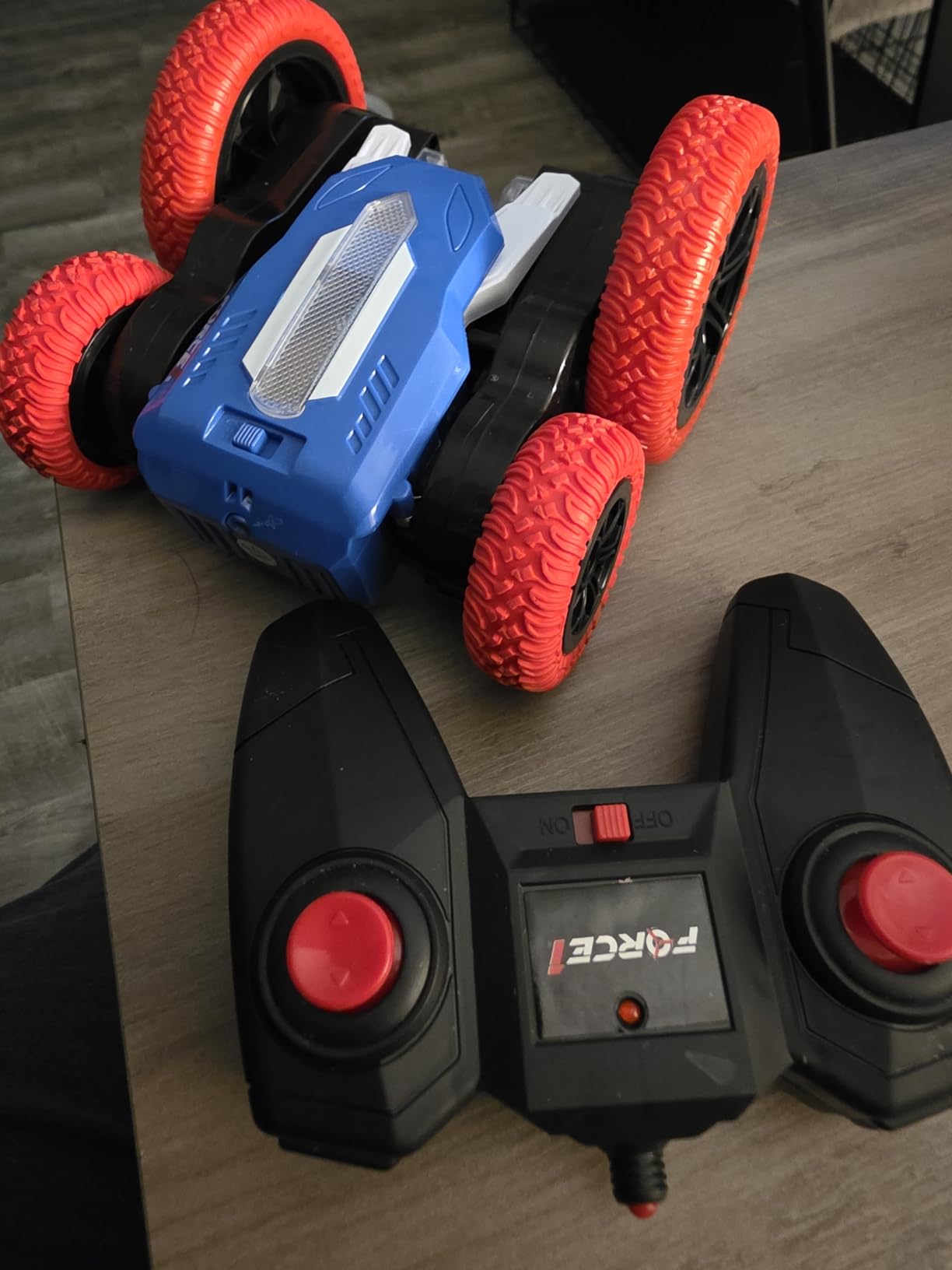 Force1 Tornado Blue LED Remote Control Car for Kids- Double Sided Driving Fast RC Cars 360 Flips, Outdoor 4WD Off Road Stunt RC Car, All Terrain Tires, RC Crawler Rechargeable Battery, 2.4GHz Remote customer photo 2