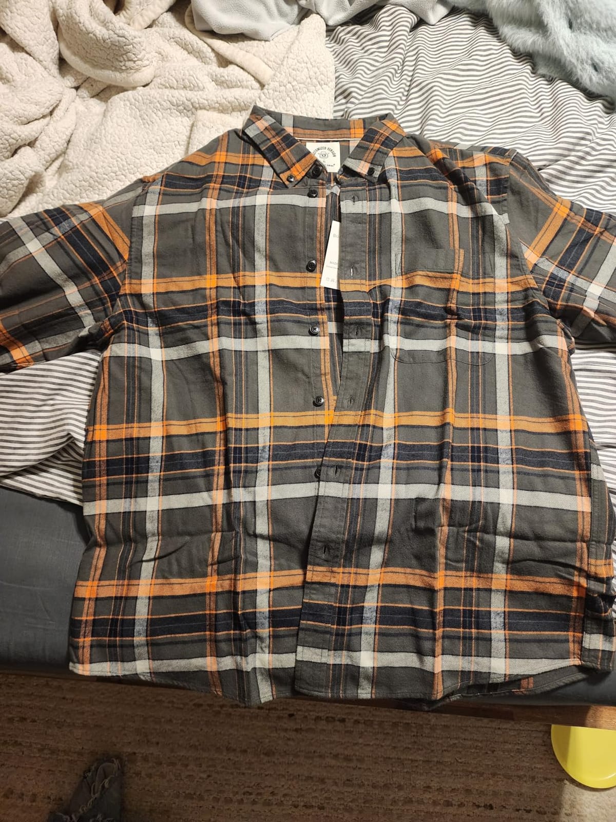 Dubinik® 6 oz Flannel Shirt for Men Cotton Casual Button Down Long Sleeve customer photo 2
