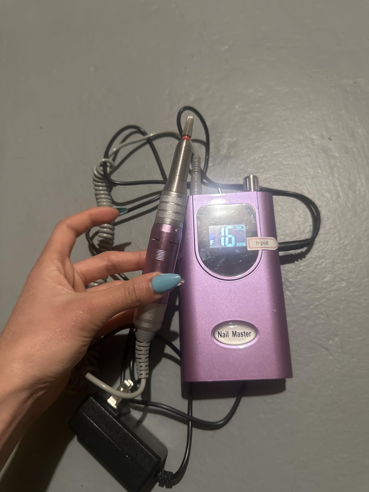 Delanie Electric Nail Drill Professional High Torque 35000 RPM, Rose Gold | Clip-On Cordless Efile for Acrylic Gel Removal, Electric Nail File with Long-Lasting Battery for Home, Salon, Mobile tech use customer photo 2