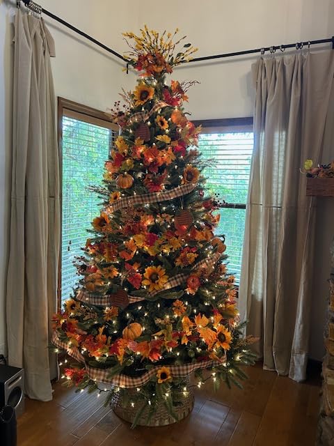 DearHouse 2 Pack Fall Garland Maple Leaf, 5.9Ft/Piece 7 Colors Hanging Vine Garland Artificial Autumn Foliage Garland Thanksgiving Decor for Home Wedding Fireplace Party Christmas customer photo 1