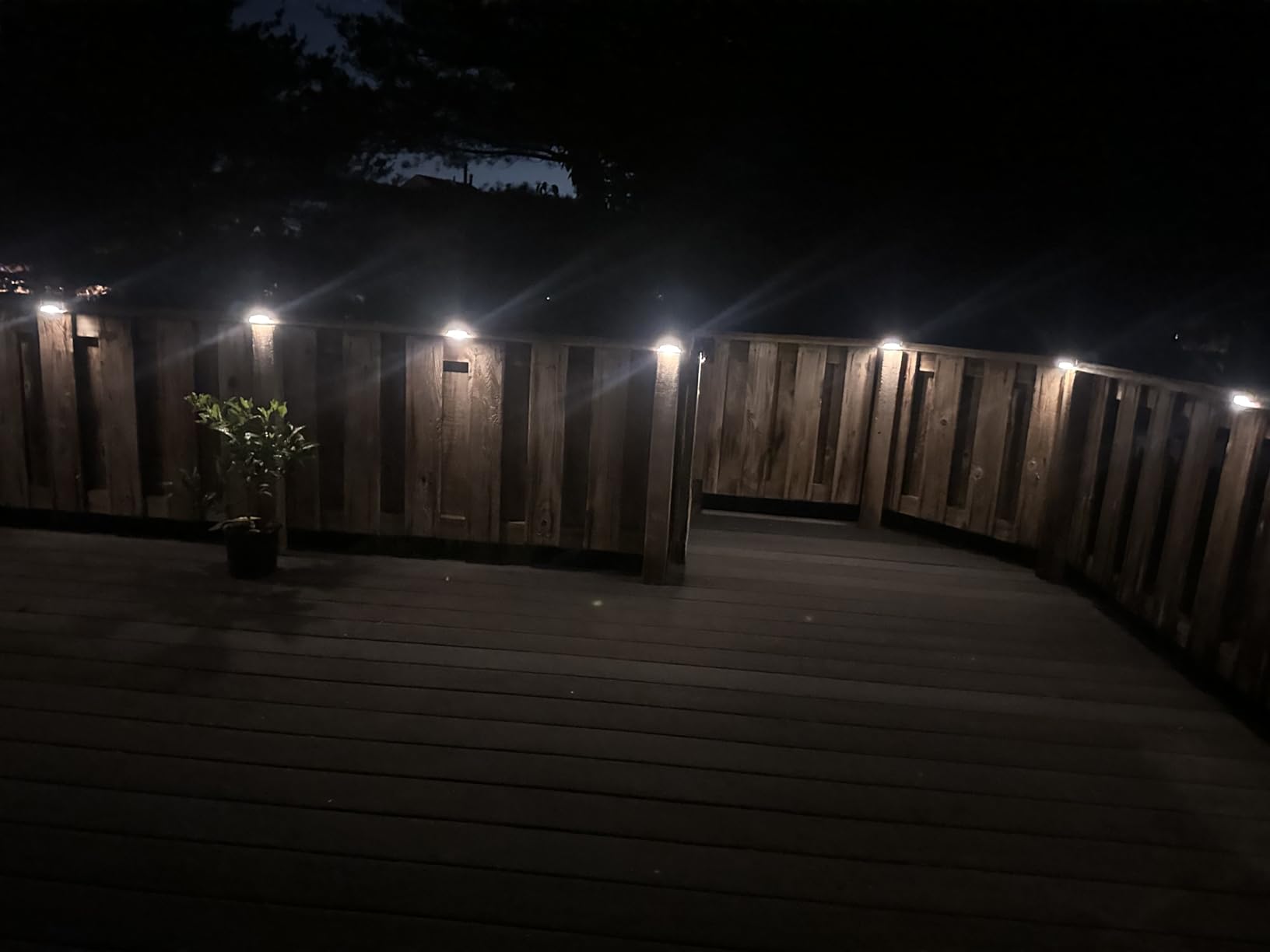 GIGALUMI Led Solar Deck Lights, 16 Pack，Waterproof, Warm White customer photo 1