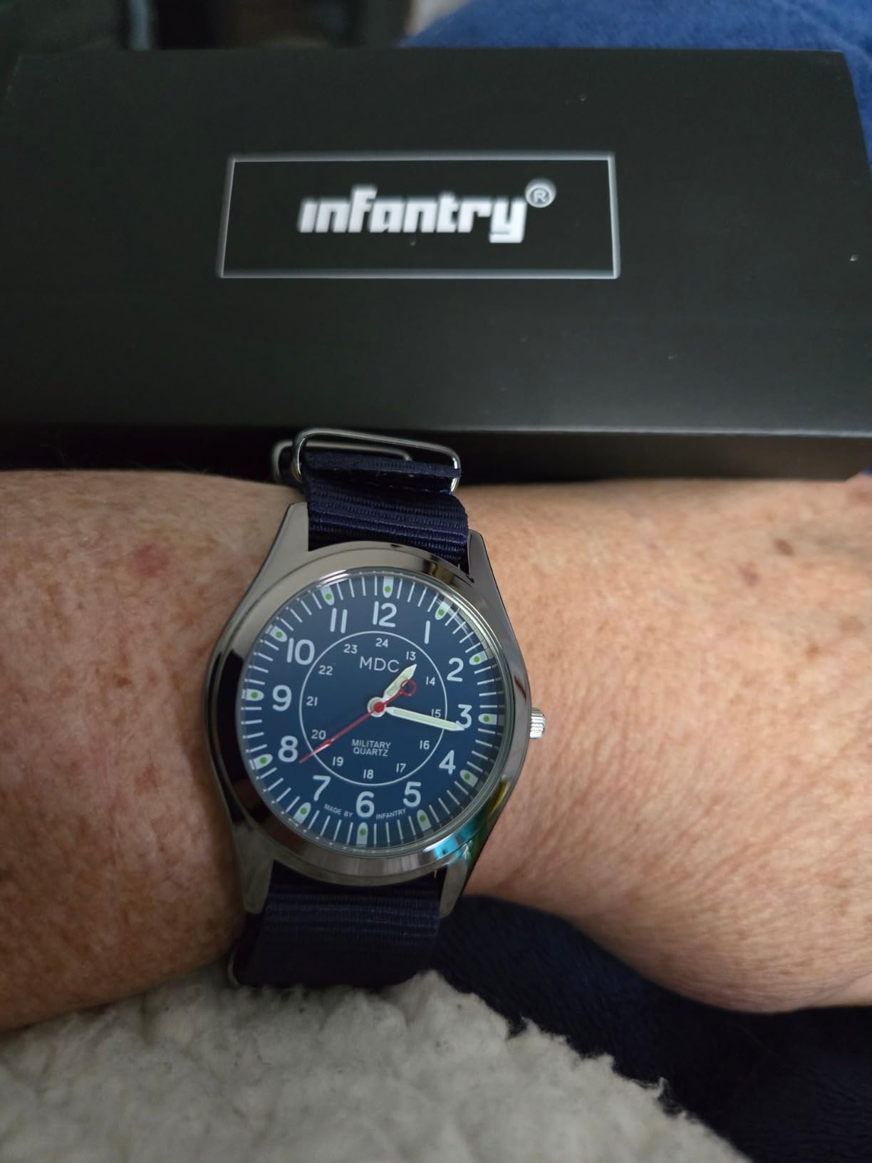 Infantry MDC Mens Military Field Watch, Japanese Quartz, Slip-Thru Nylon customer photo 1