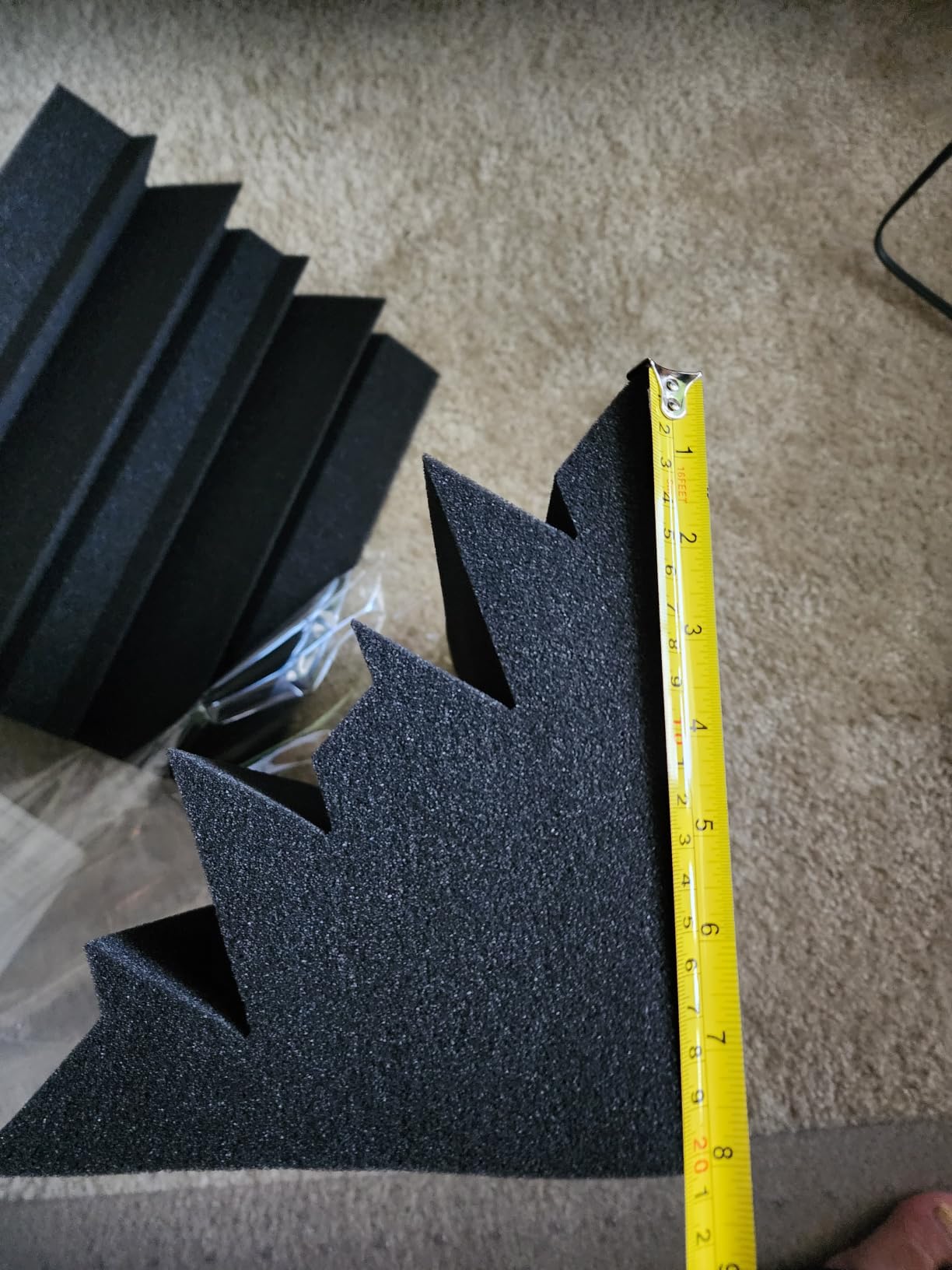 8 Pack - Bass Traps Acoustic Foam Corner, 8''x8''x12'' Black Bass Traps Corner Studio Foam, High Density and Fire-Proof Acoustic Panels Recording Studio Acoustical Treatments customer photo 1