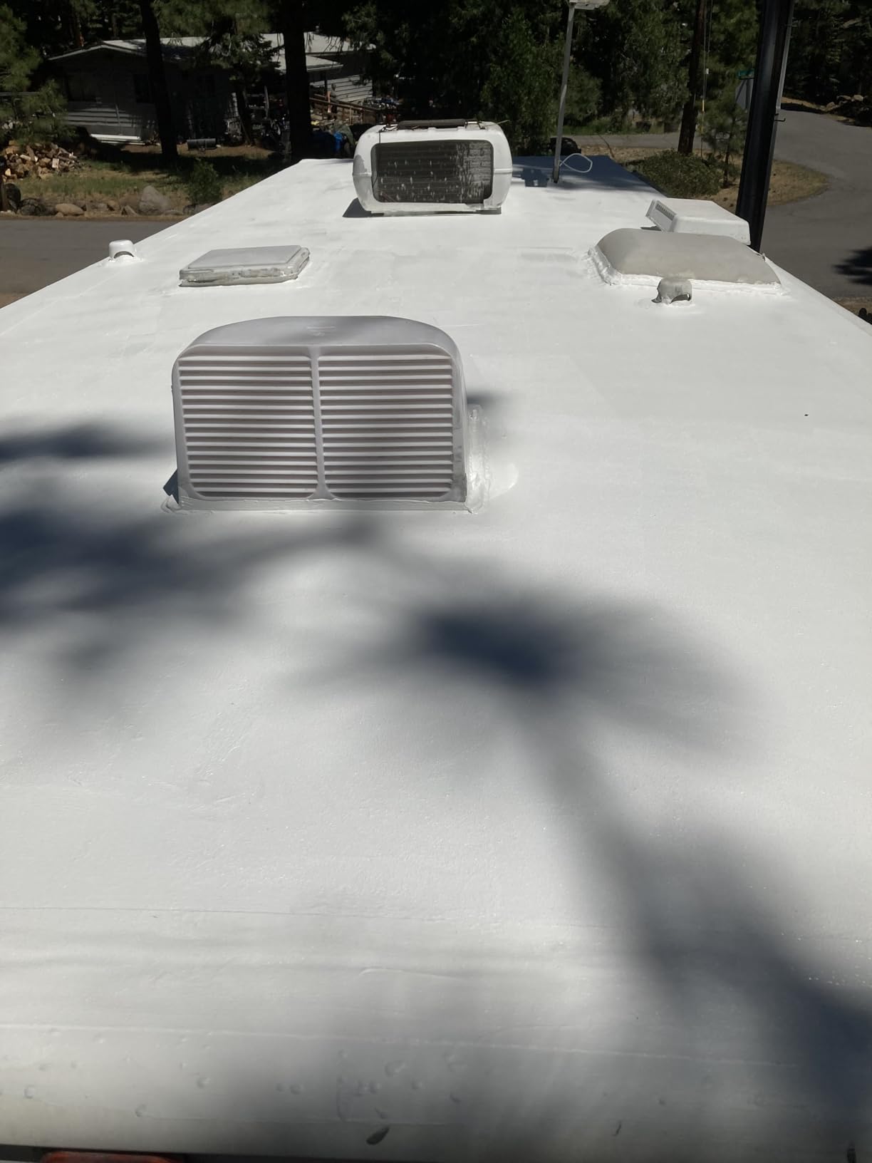 WELLUCK RV Roof Tape Sealant Roofing Tape, 4 Inch X 50 Foot Natural White RV Tape for Roof Repair Camper Trailer Boat Sealing Leak Repair, UV & Waterproof customer photo 1