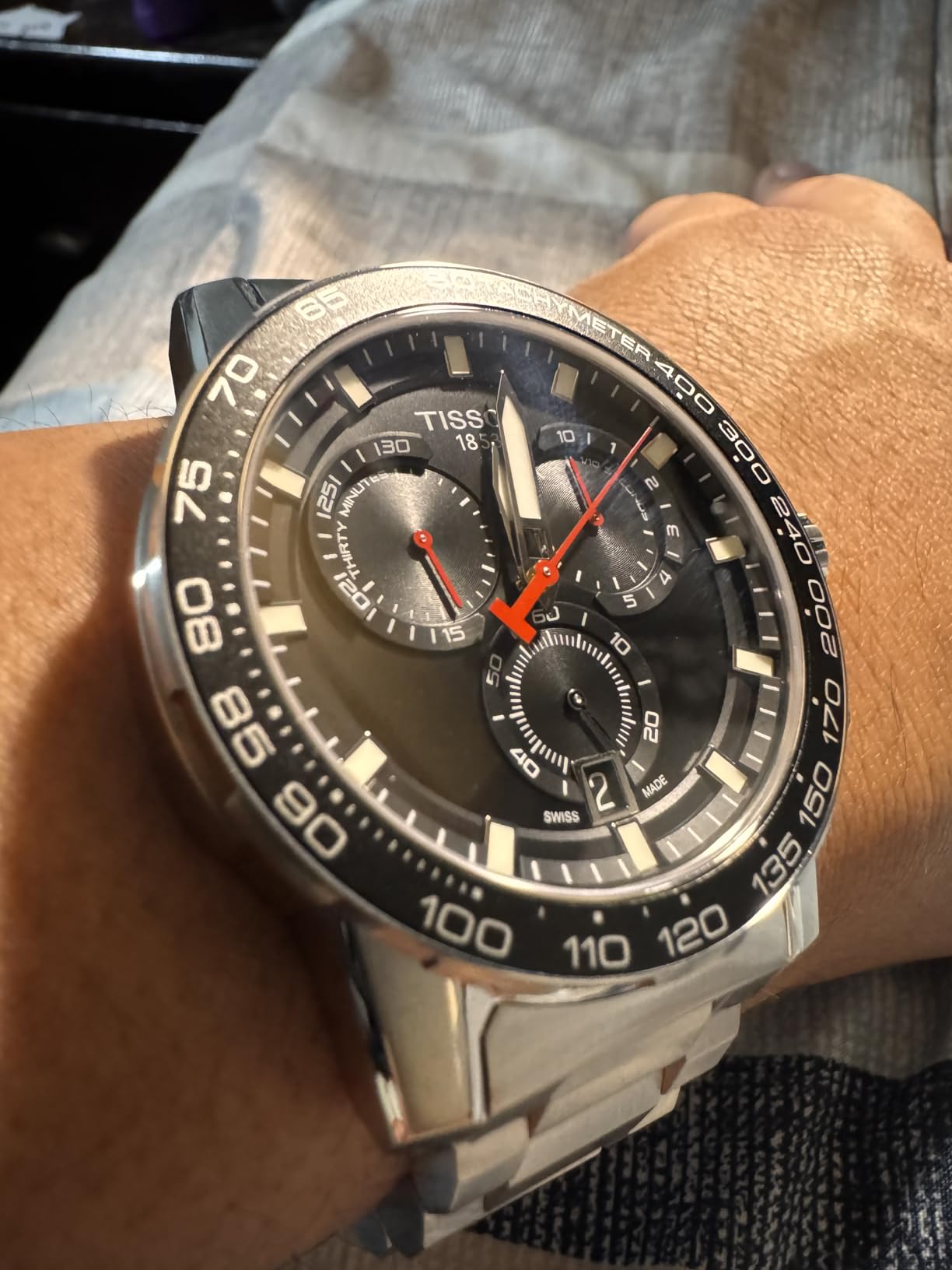 Tissot Mens Supersport Chrono Stainless Steel Casual Watch Grey T1256171105100 customer photo 2