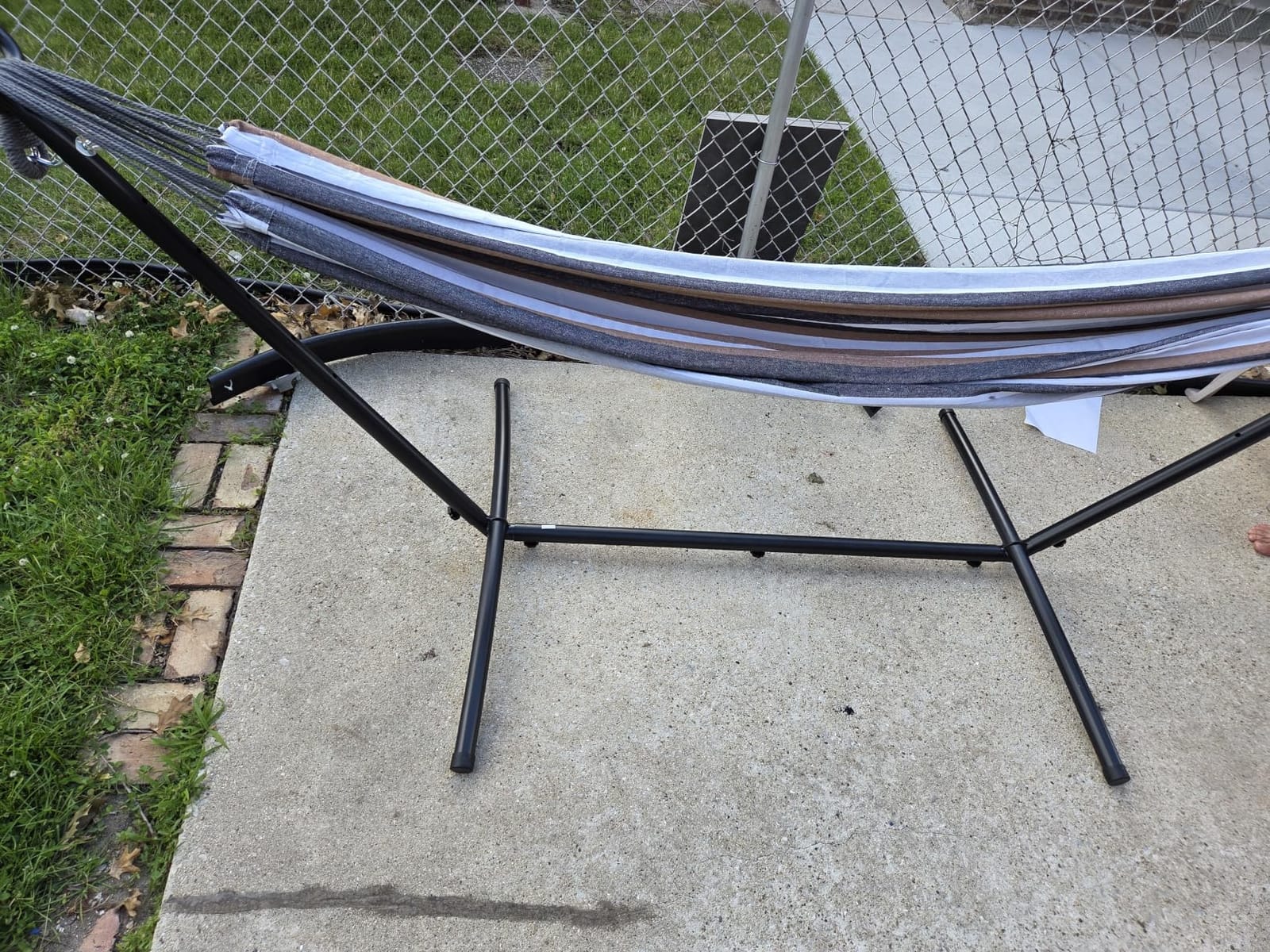 PNAEUT Double Hammock with Stand for Outside, Heavy-Duty, Portable (Coffee) customer photo 2