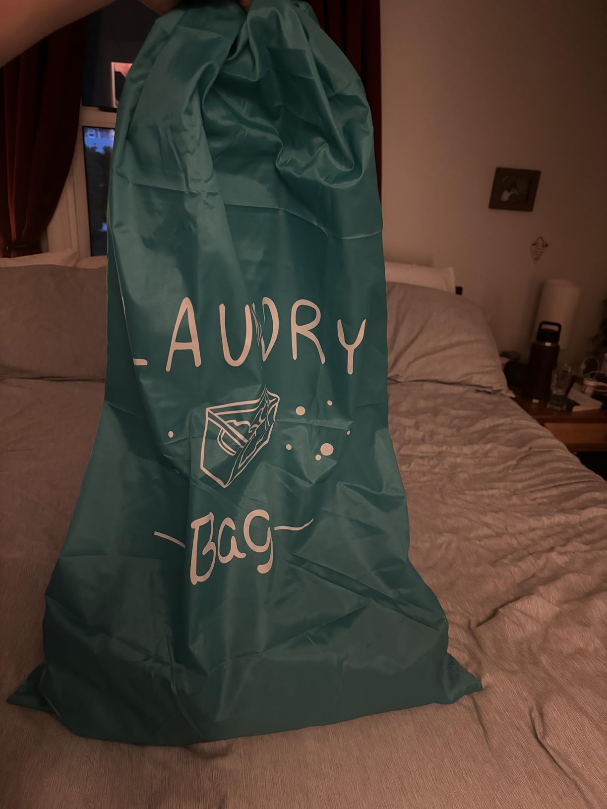Sylfairy 2 Pack Extra Large Travel Laundry Bag, Dirty Clothes Organizer with Drawstring,Heavy Duty Travel Laundry Bags,Easy Fit a Laundry Hamper Travel Essentials customer photo 1