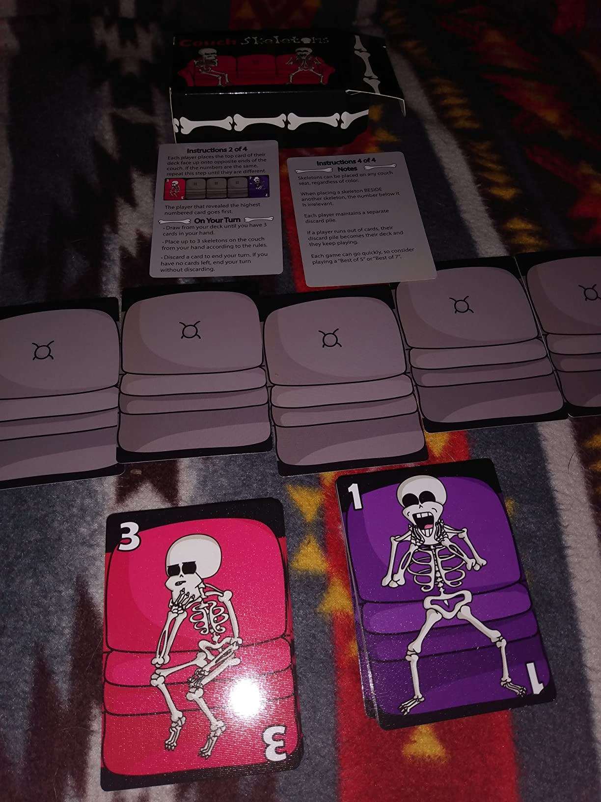 Couch Skeletons Card Game - Quick and Easy 2 Player Game by The Dusty Top Hat customer photo 2