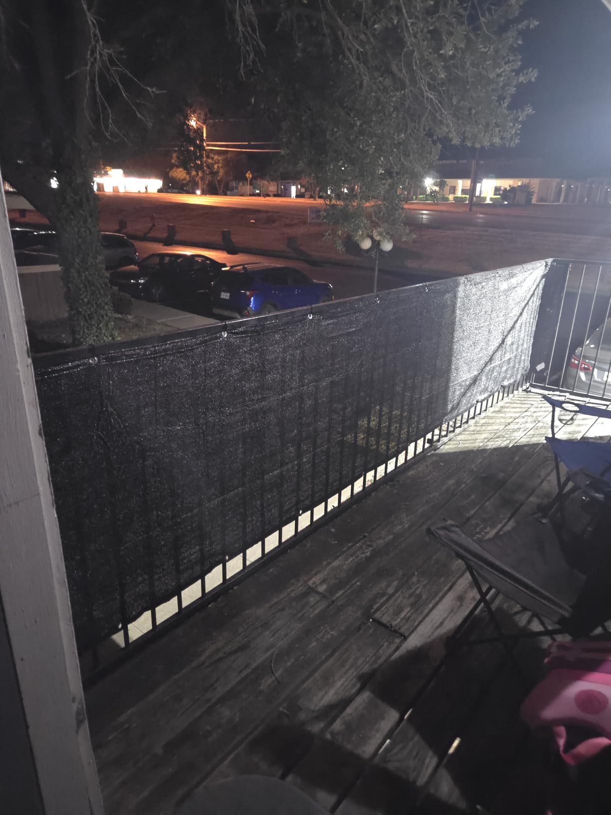 SUNLAX 3'x10' Black Balcony Privacy Screen Fence Windscreen 90% UV Block customer photo 1