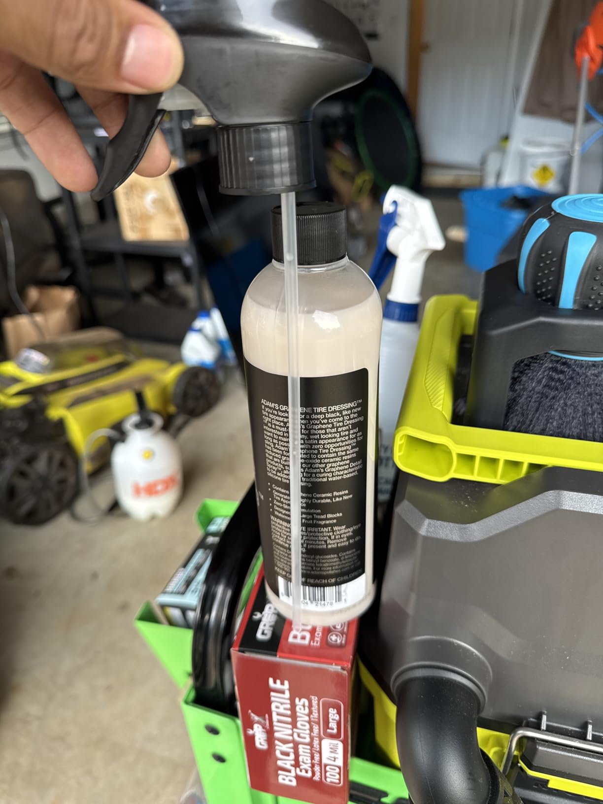Adam's Polishes Graphene Tire Dressing - Deep Black Finish W/Graphene Non Greasy Car Detailing | Use W/Tire Applicator After Tire Cleaner & Wheel Cleaner | Ceramic Coating Like Tire Protection (16oz) customer photo 2